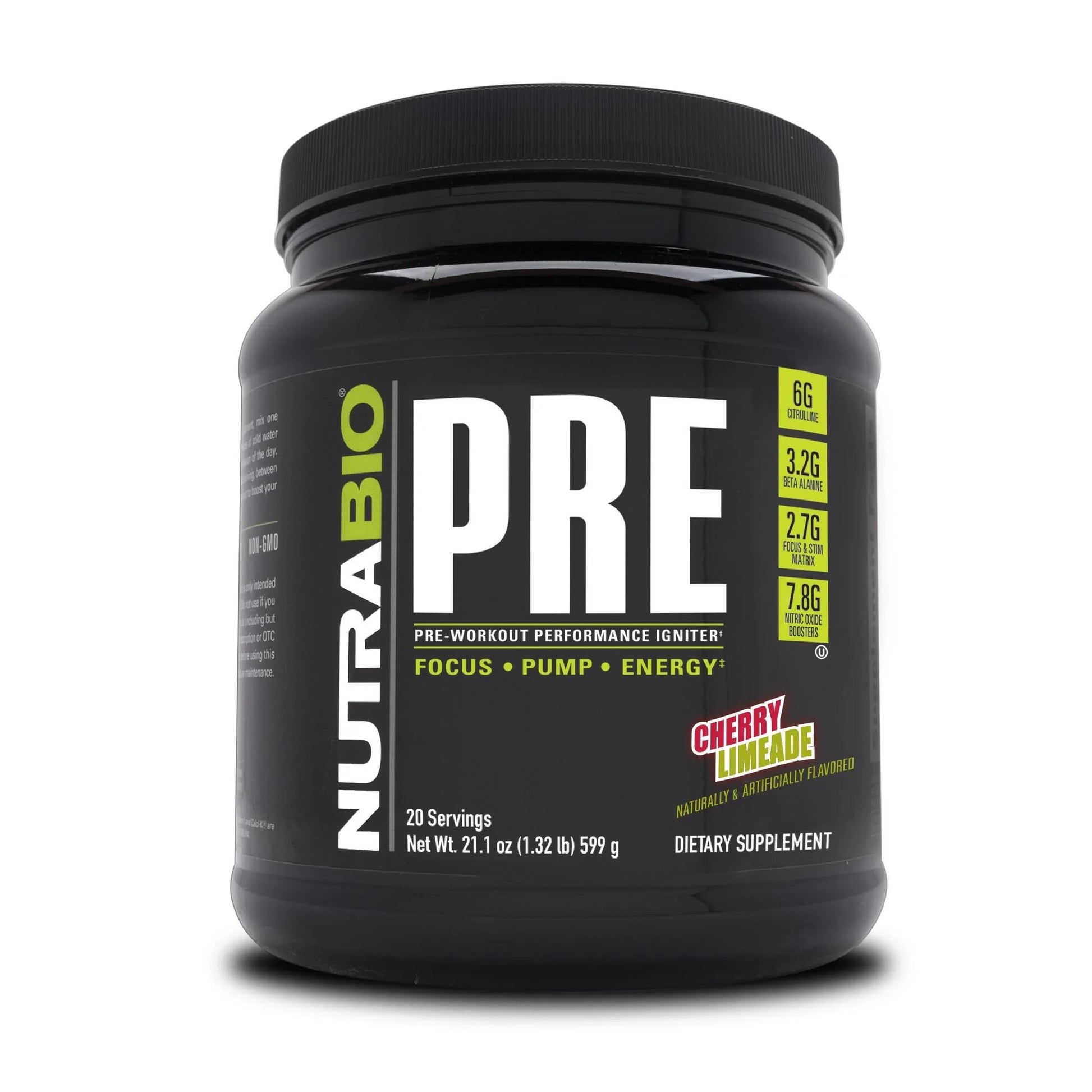 NutraBio PRE Workout V5 - (Cherry Limeade) NutraBio buy supplements canada