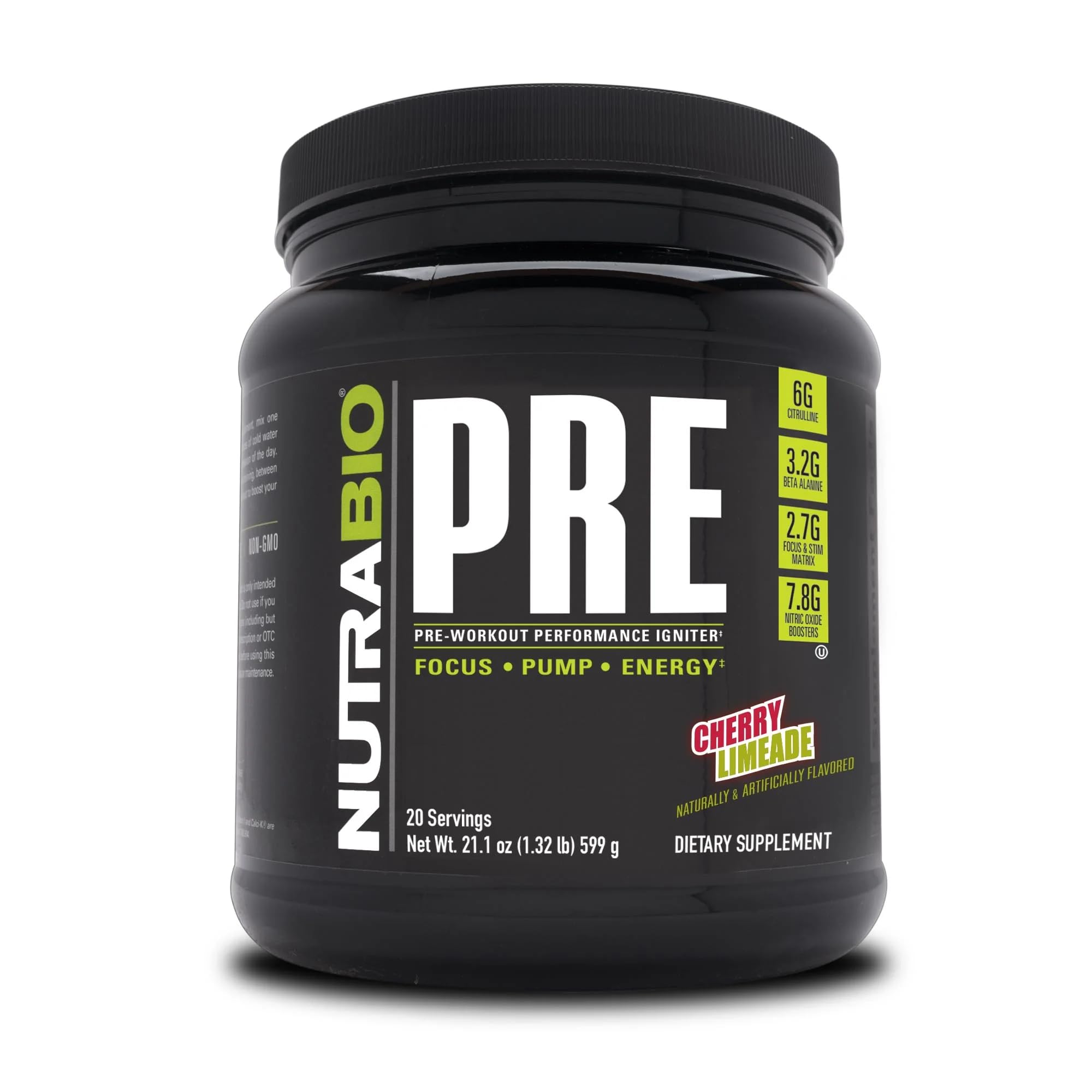 NutraBio PRE Workout V5 - (Cherry Limeade) NutraBio buy supplements canada