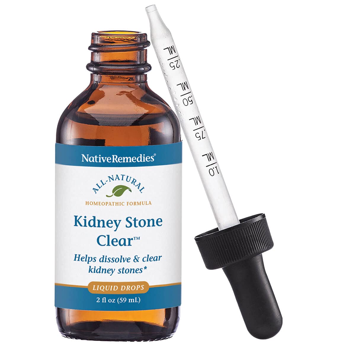 Native Remedies Kidney Stone Clear - Natural Homeopathic Formula Temporarily Helps Dissolve and Clear Kidney Stones - Relieves Pain, Nausea and Vomiting - 59 mL Native Remedies buy supplements canada