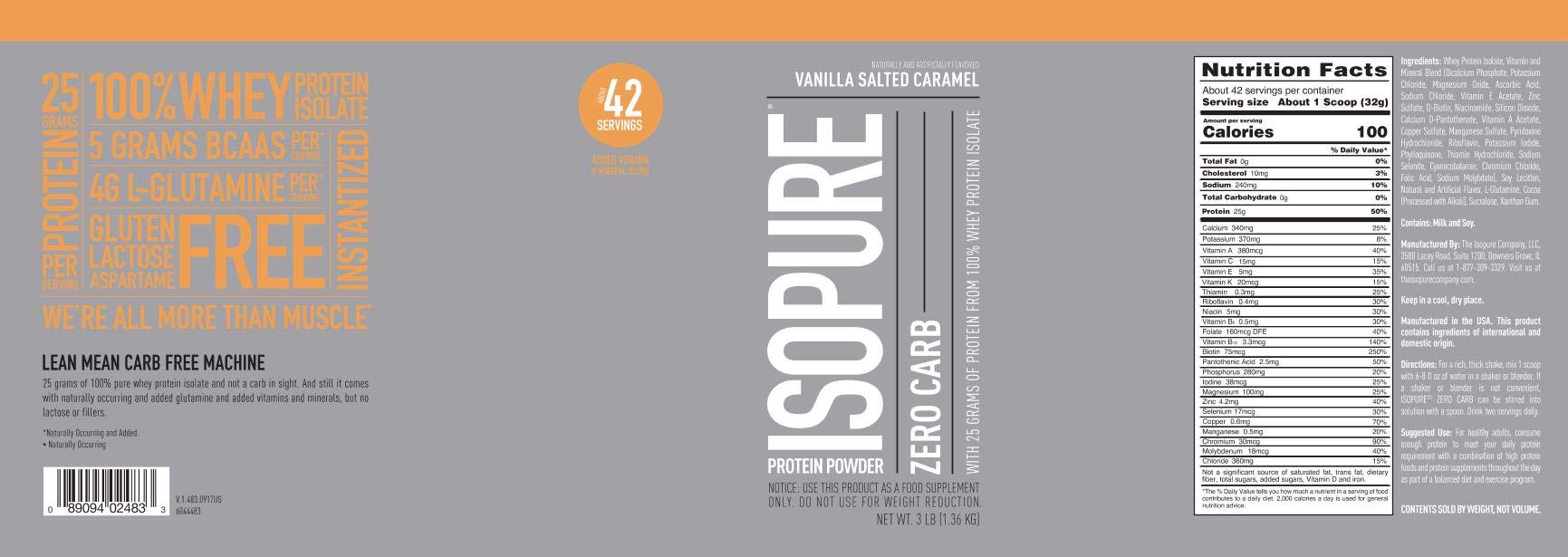 Isopure Protein Powder, Zero Carb Whey Isolate with Vitamin C & Zinc for Immune Support Isopure buy supplements canada