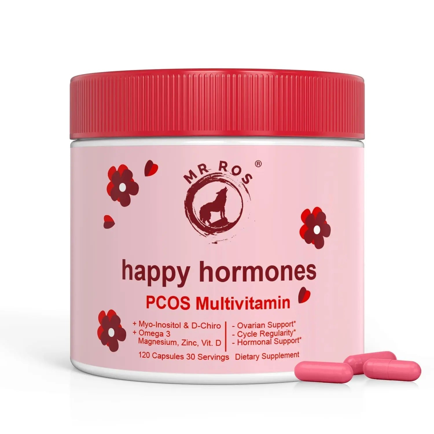 Mr Ros PCOS Multivitamin for Women – Happy Hormones Formula – Myo & D-Chiro Inositol 40:1, Omega-3, Vitamin D3, Zinc & Magnesium Mr Ros buy supplements canada