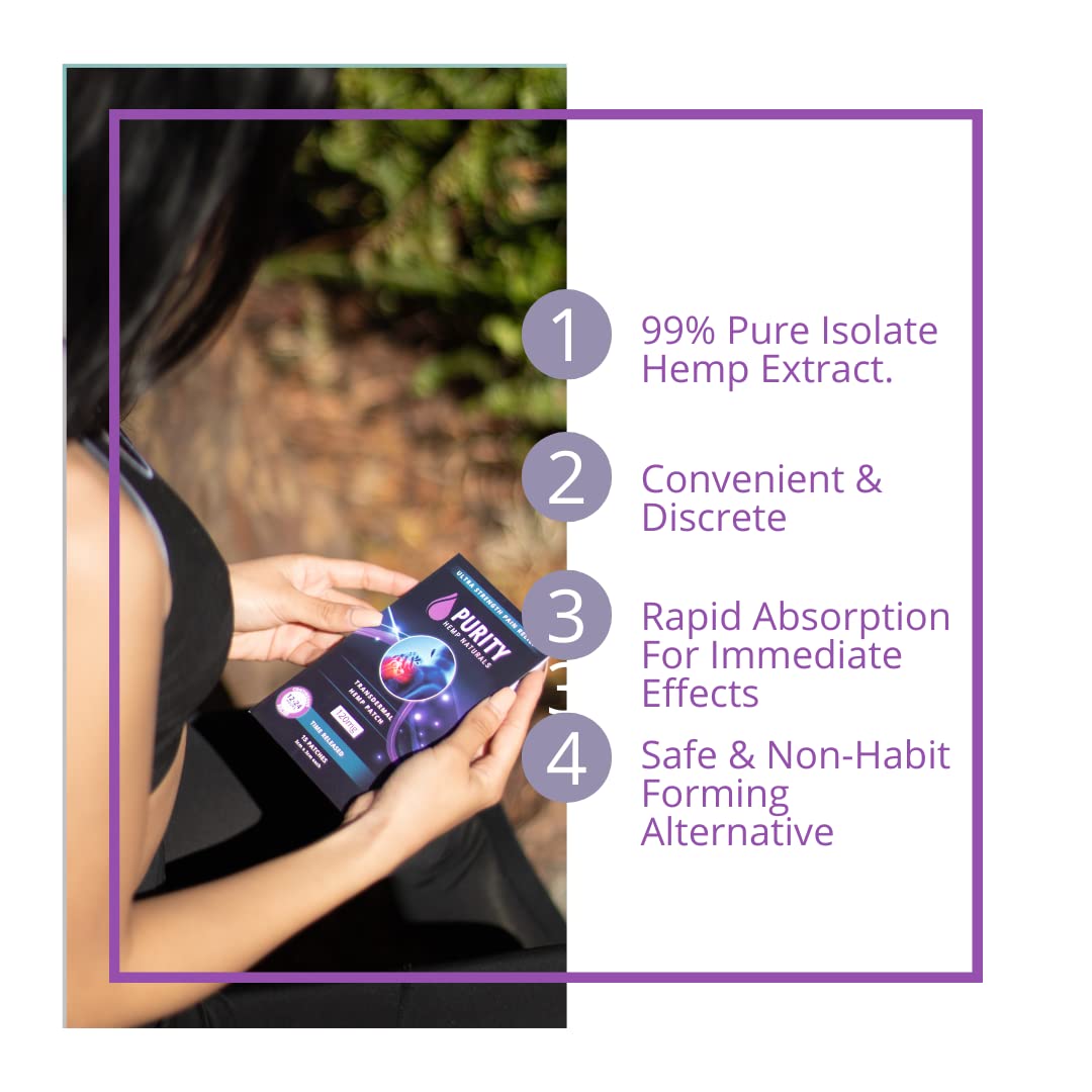Body Discomfort Patch 120 mg - 15 ct (8 mg ea.) Lasts 24 Hours. Sweat & Water Resistant. Convenient & Discreet. For Use On Any Part Of The Body. Plant-Based Extended-Release Patch Purity Hemp Naturals buy supplements canada
