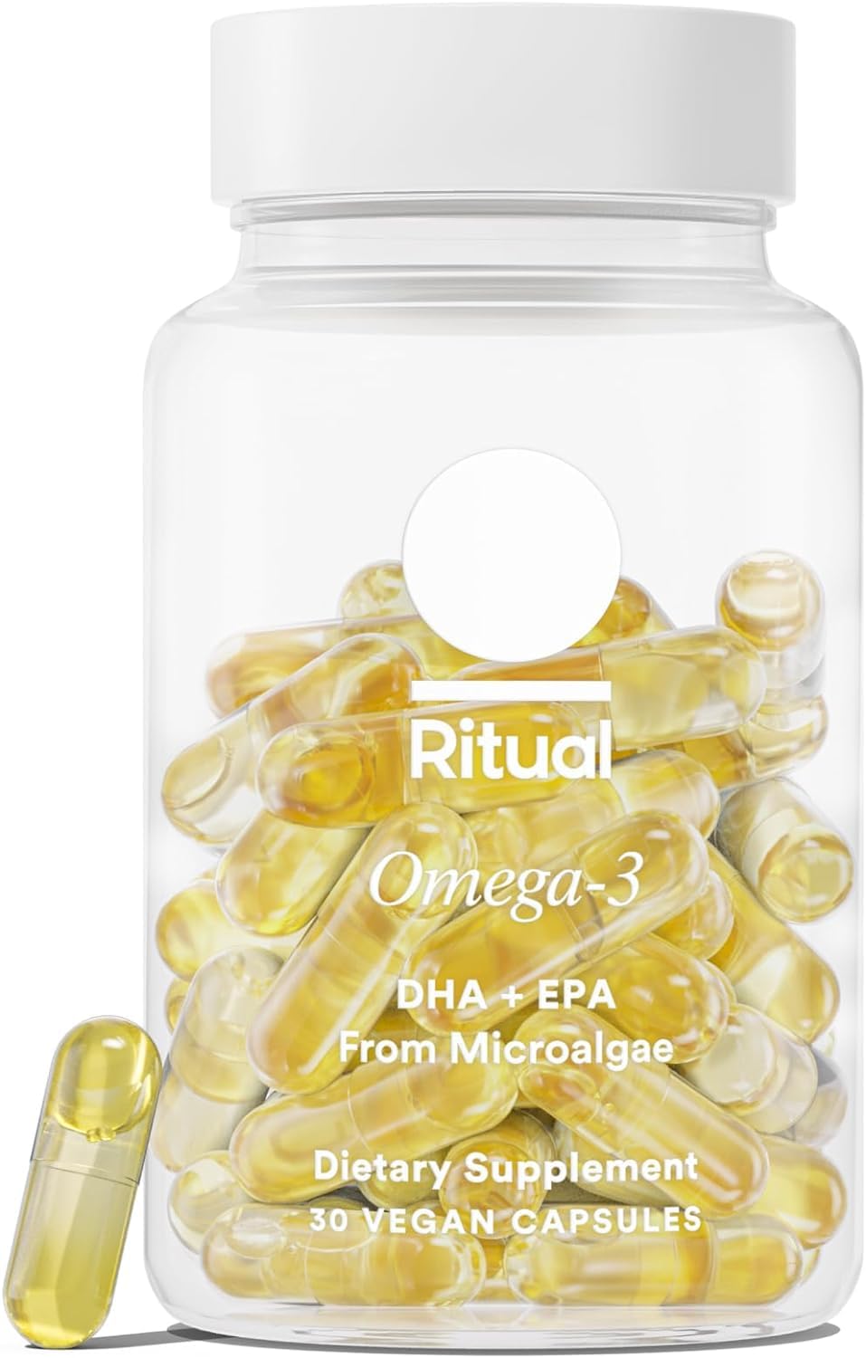Ritual Omega 3 - Vegan - Science-Backed Dose of DHA & EPA Fatty Acids in 2:1 Ratio, Bioavailable, Brain and Heart Health Support, Minimal Burp-Back, Sustainably Sourced Microalgae, 30 Day Supply Ritual buy supplements canada