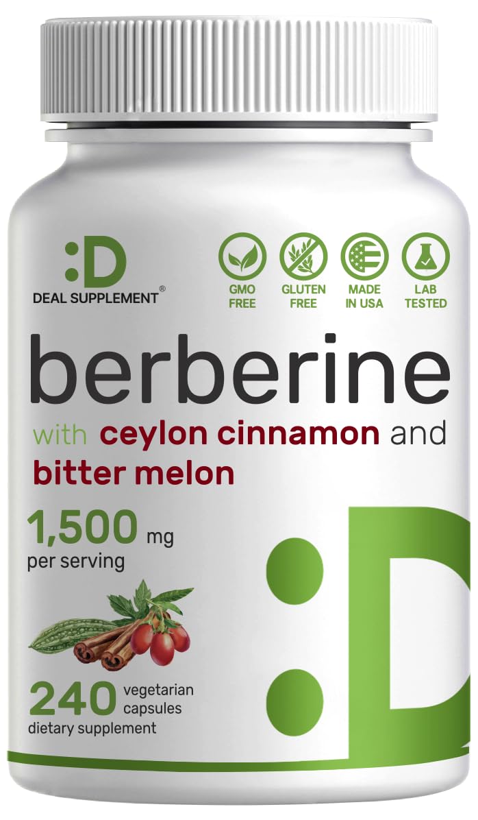 Berberine Supplement 500mg Per Capsule (1500mg Per Serving) | 240 Veggie Capsules DEAL SUPPLEMENT buy supplements canada