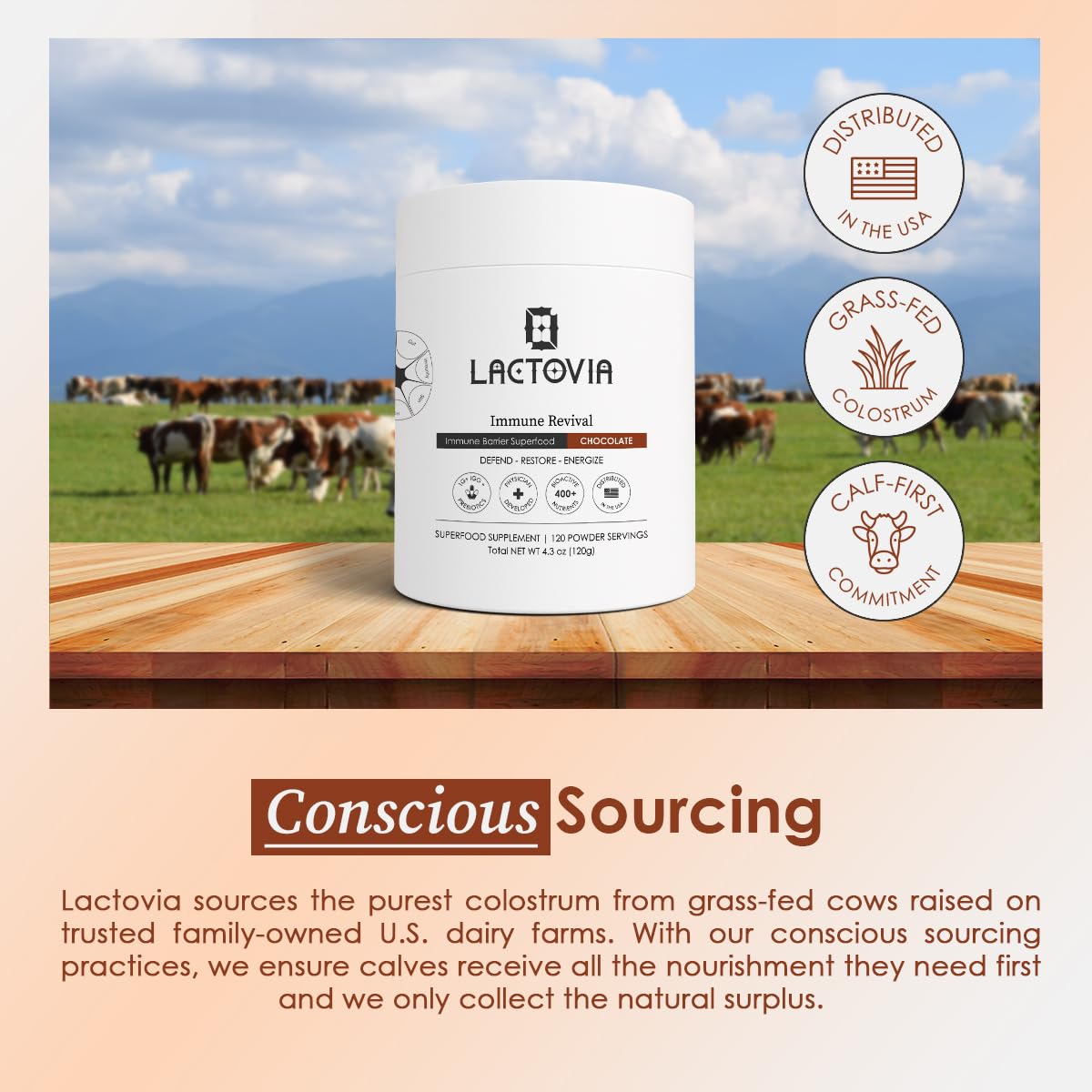 LACTOVIA Bovine Colostrum Powder – Chocolate Flavor | Grass-Fed Colostrum Supplement | Gut & Immune Health Support | Keto, Gluten & Fat-Free | for Women & Men LACTOVIA buy supplements canada