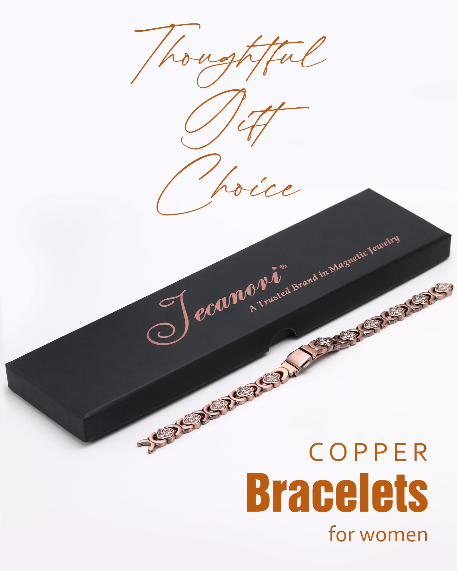 Jecanori Women's Pure Copper Bracelet, Ultra Strength Magnetic Copper Bracelets for Women Jecanori buy supplements canada