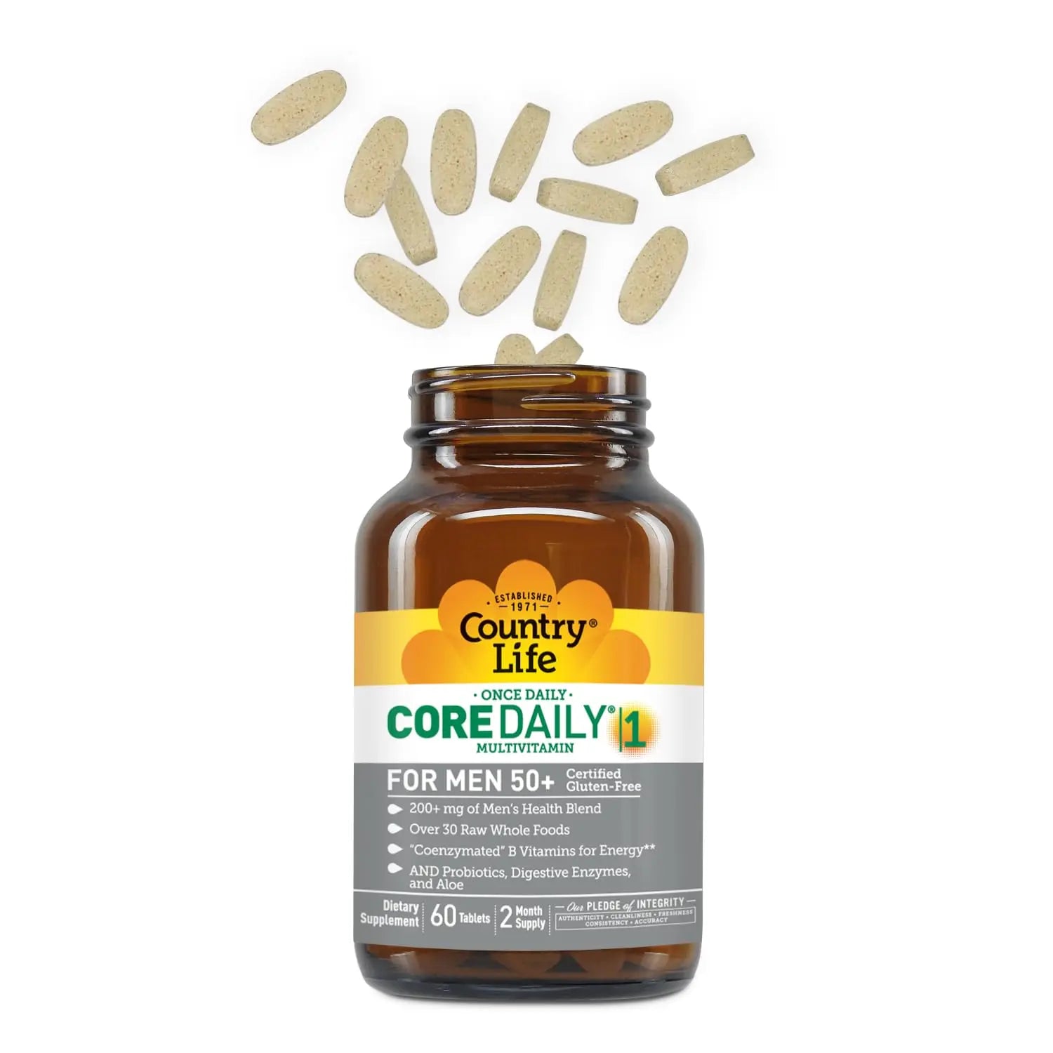 Country Life CORE Daily-1 Multivitamin for Men 50+ - Gluten-Free, Energy Support with Coenzymated B Vitamins Country Life buy supplements canada