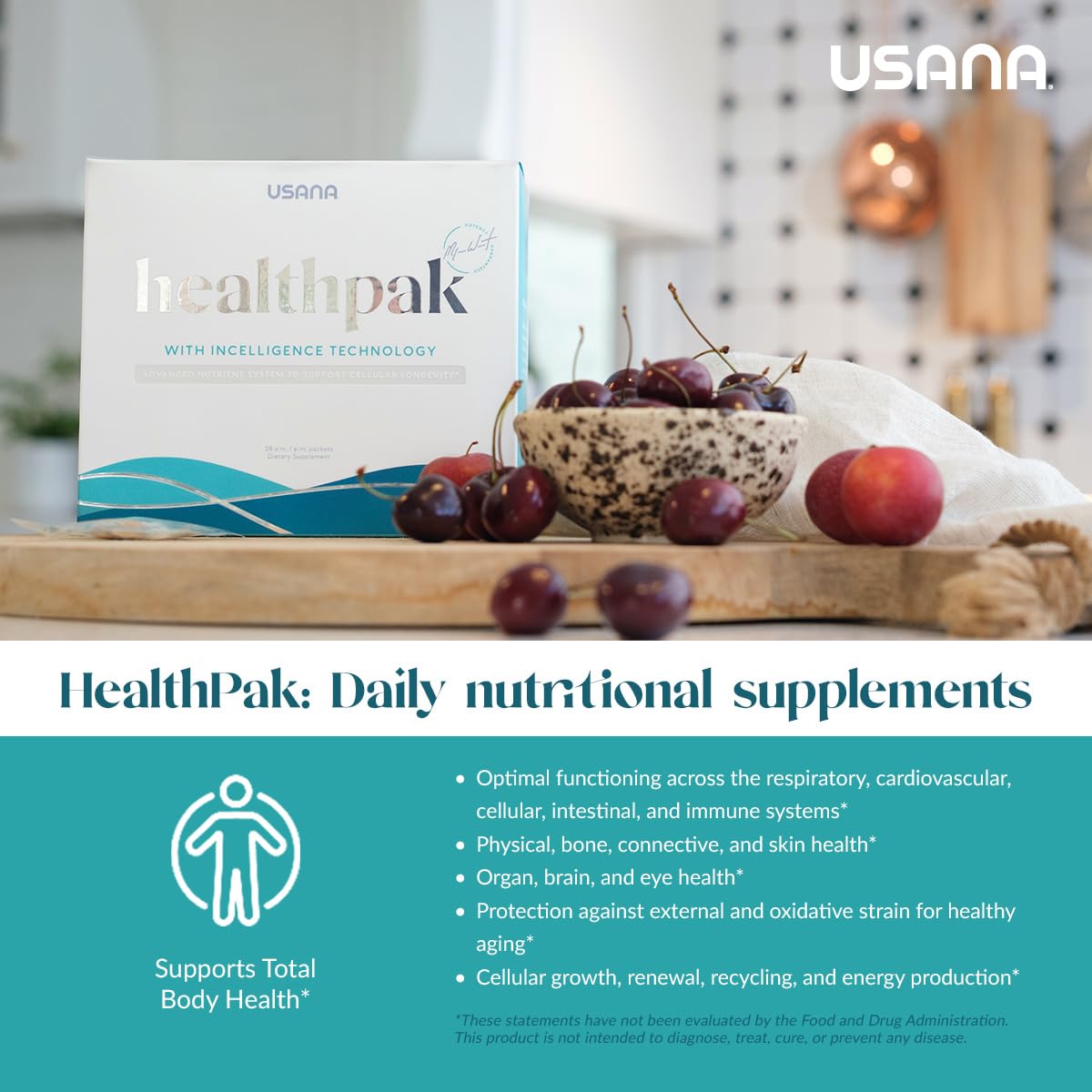 USANA HealthPak with InCelligence Technology and Essential Nutrients and Antioxidants to Support Total Body Health* – Convenient Daily AM/PM Packets – 56 Packets – 28 Day Supply USANA buy supplements canada