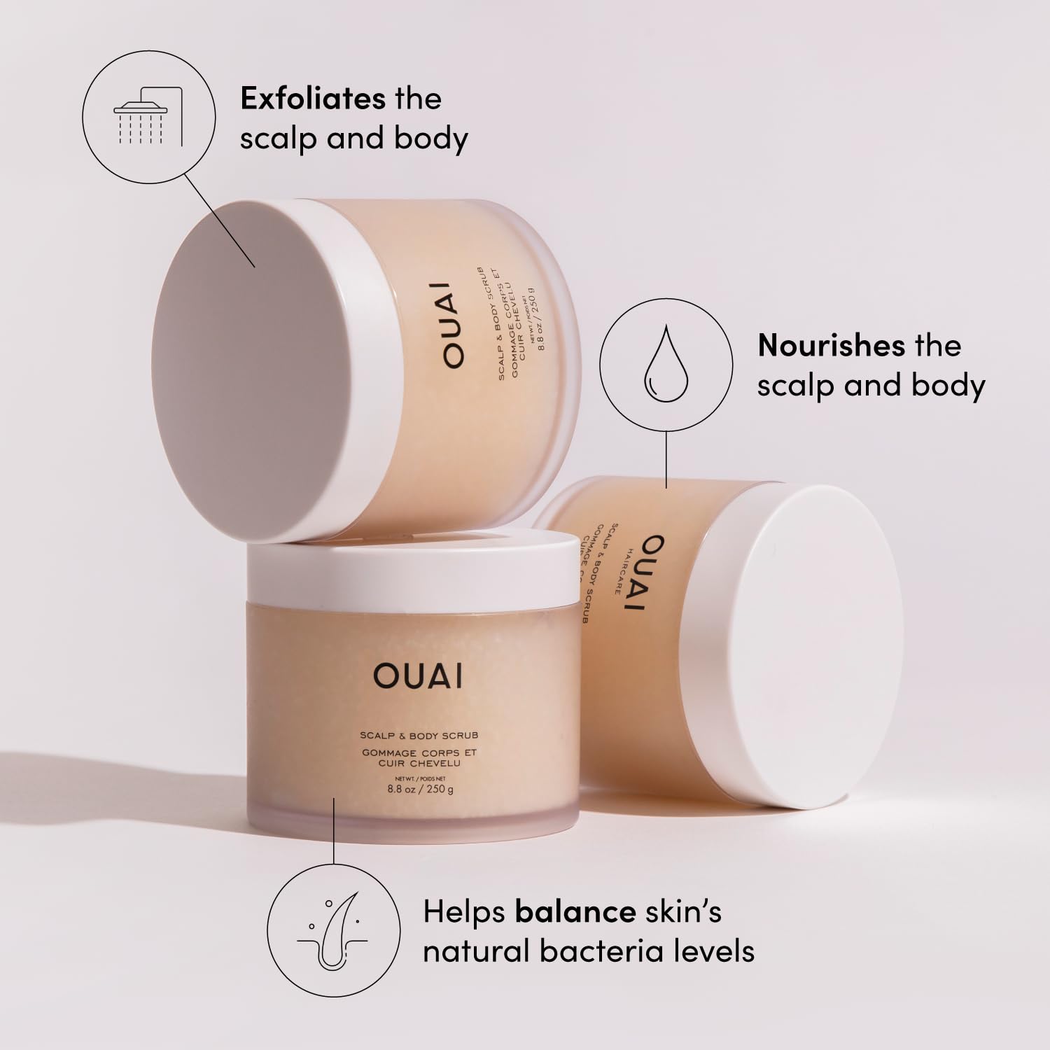 OUAI Travel Kit - Includes Travel Size Leave In Conditioner, Detox Shampoo, Fine to Medium Hair Mask, Scalp & Body Scrub (4 Count) OUAI buy supplements canada