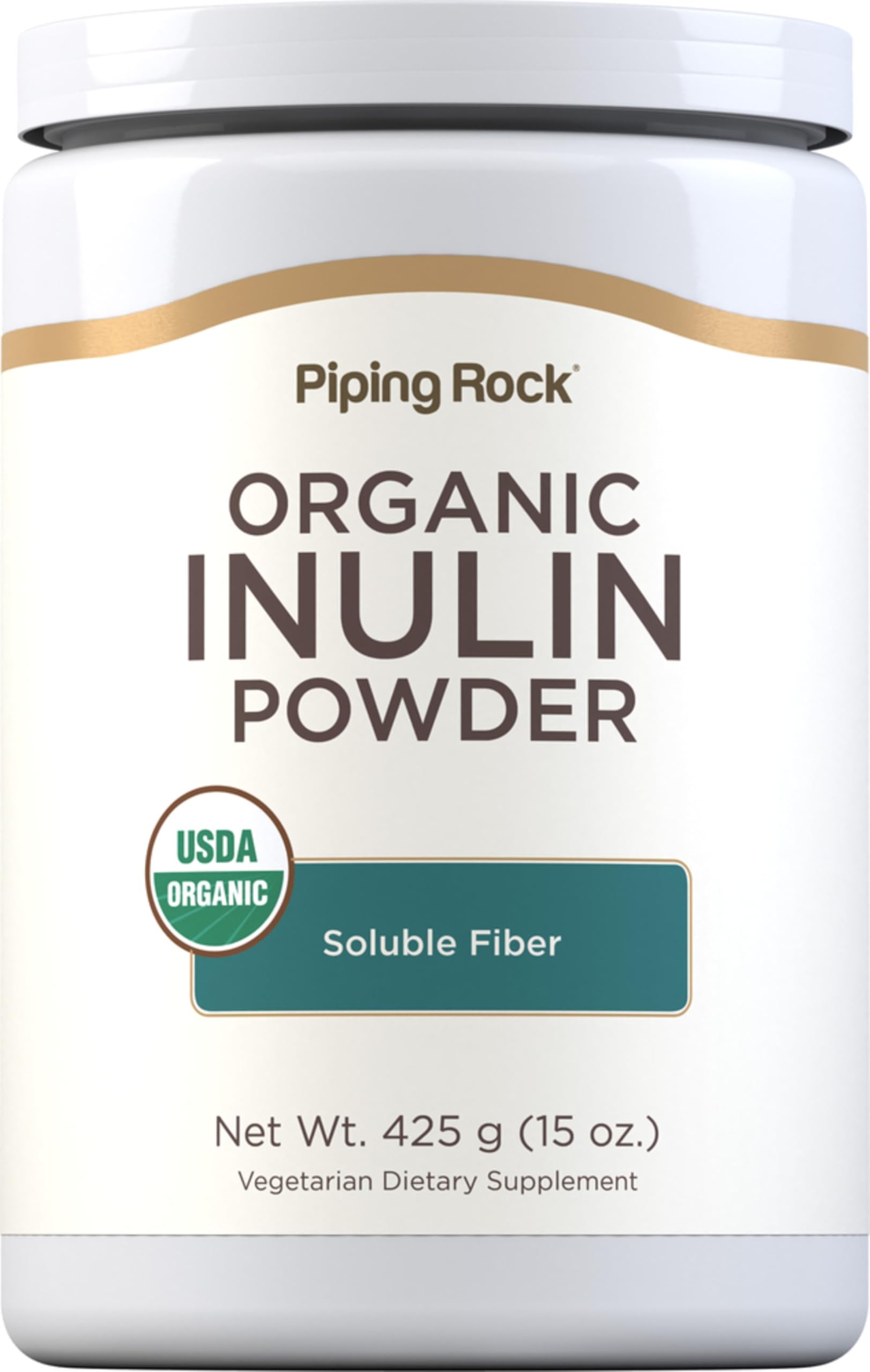 Piping Rock Organic Inulin Powder | 15 oz | Soluble Fiber Supplement | FOS Powder | Vegetarian, Non-GMO, Gluten Free Piping Rock buy supplements canada