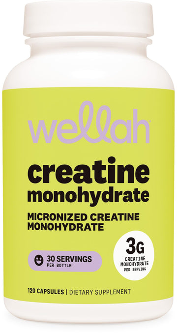 Wellah Creatine Monohydrate Capsules (3000 mg) 120 Capsules - Micronized Creatine, 30 Servings Wellah buy supplements canada