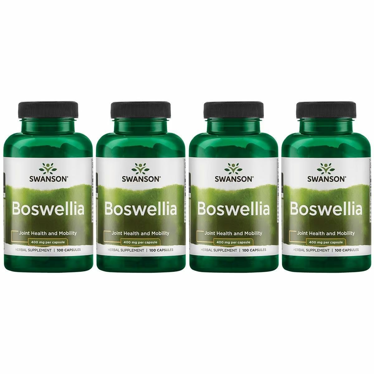 Swanson Boswellia - Herbal Supplement Promoting Joint Support - Ayurvedic Herb for Joint Flexibility & Mobility Support - Made with Boswellia Serrata Resin - (100 Capsules) (4 Pack) Swanson buy supplements canada