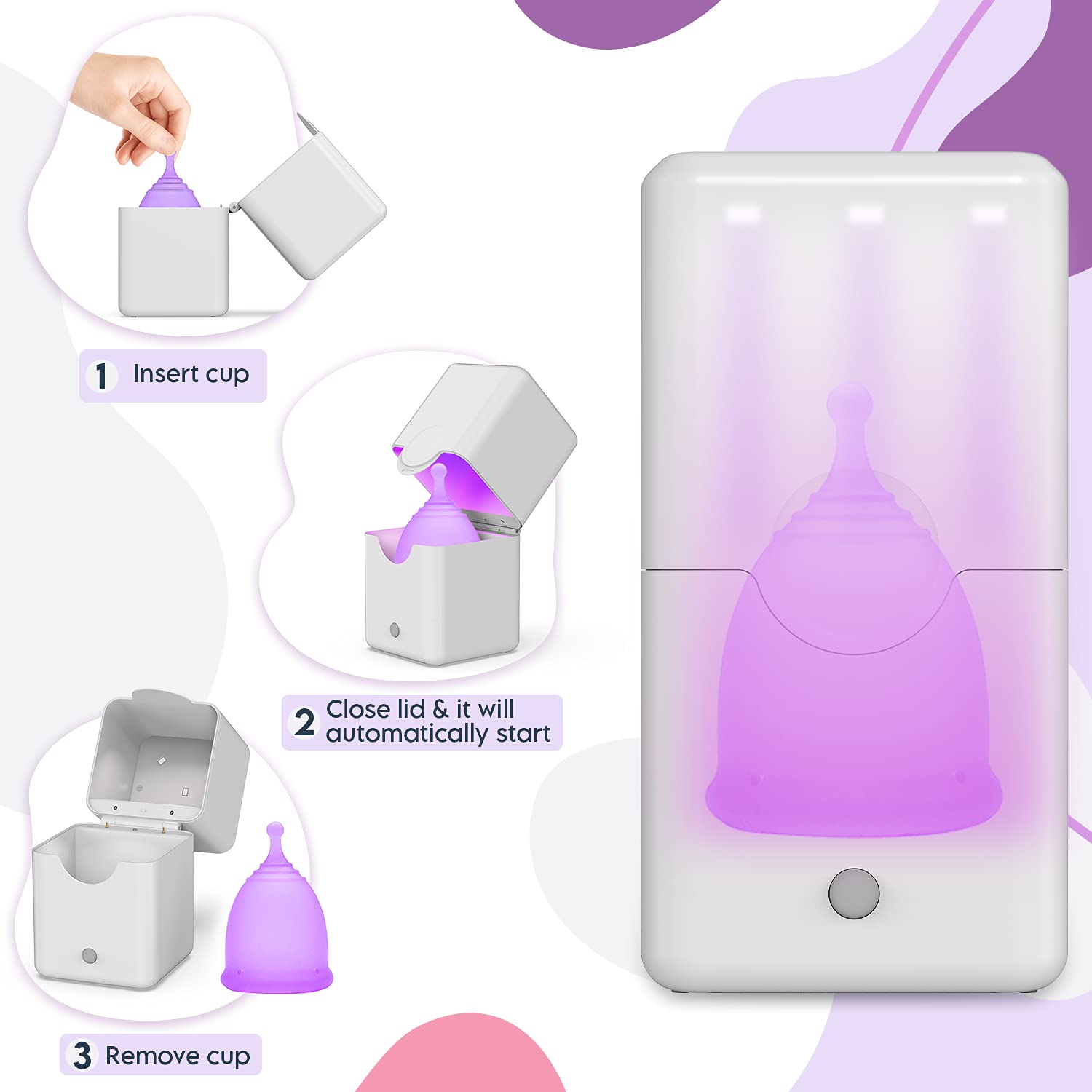 Ecoblossom Menstrual Cup Sterilizer - Modern Menstrual Cup Cleaner Unscented Sanitizer EcoBlossom buy supplements canada