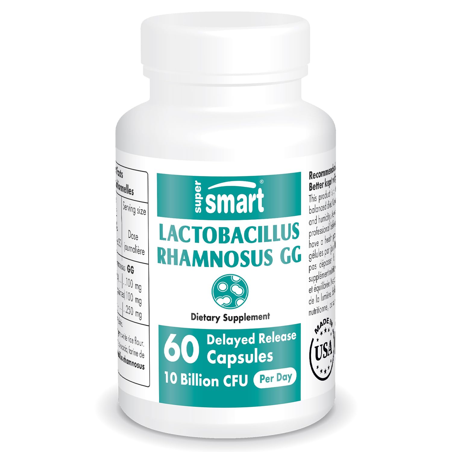 Supersmart - Lactobacillus Rhamnosus GG 10 Billion CFU per Day (LGG Probiotic Supersmart buy supplements canada