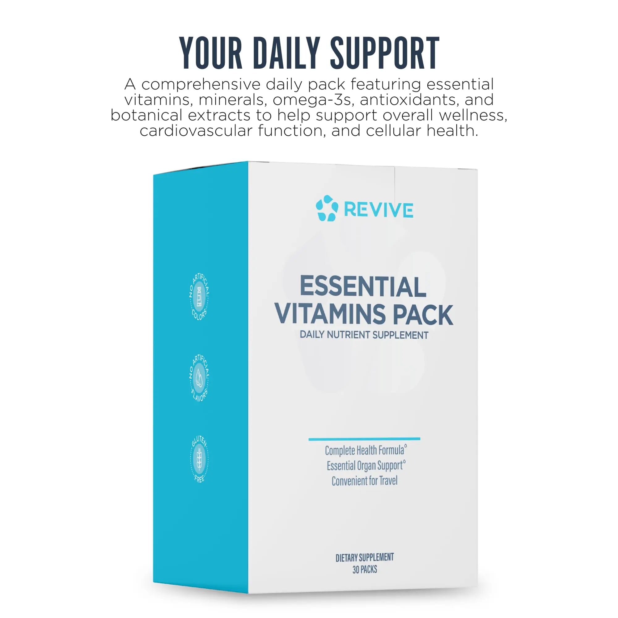 Revive MD Essential Vitamin Packs for Men & Women – Daily Multivitamin Packets with Arjuna & Turmeric Extract – Supports Heart, Joint & Organ Health Revive buy supplements canada
