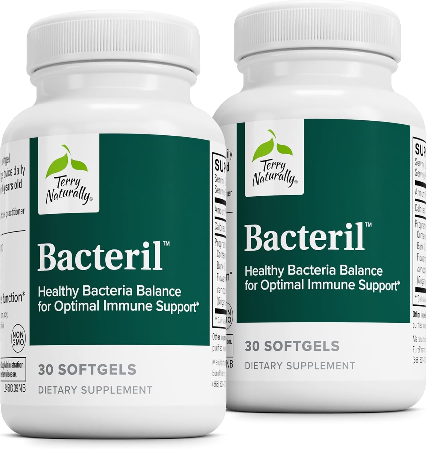 Terry Naturally Bacteril - Intestinal Support Supplement with Clove, Cinnamon, Thyme & Oregano - Immune Support Supplement with Antioxidant Support - Intestinal Support - 30 Softgels (Pack of 2) Terry Naturally buy supplements canada
