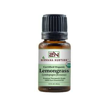 Nirvana Nurture Lemongrass Essential Oil USDA Certified Organic 100% Pure Premium Therapeutic Grade Nirvana Nurture buy supplements canada