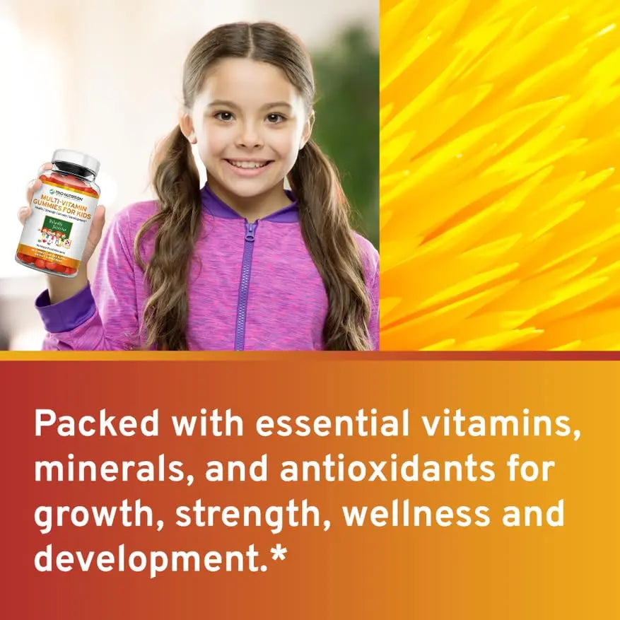 TRIO NUTRITION Premium Kids Multivitamin Gummies with Vitamin C & Zinc for Immune & Energy Support | TRIO NUTRITION buy supplements canada