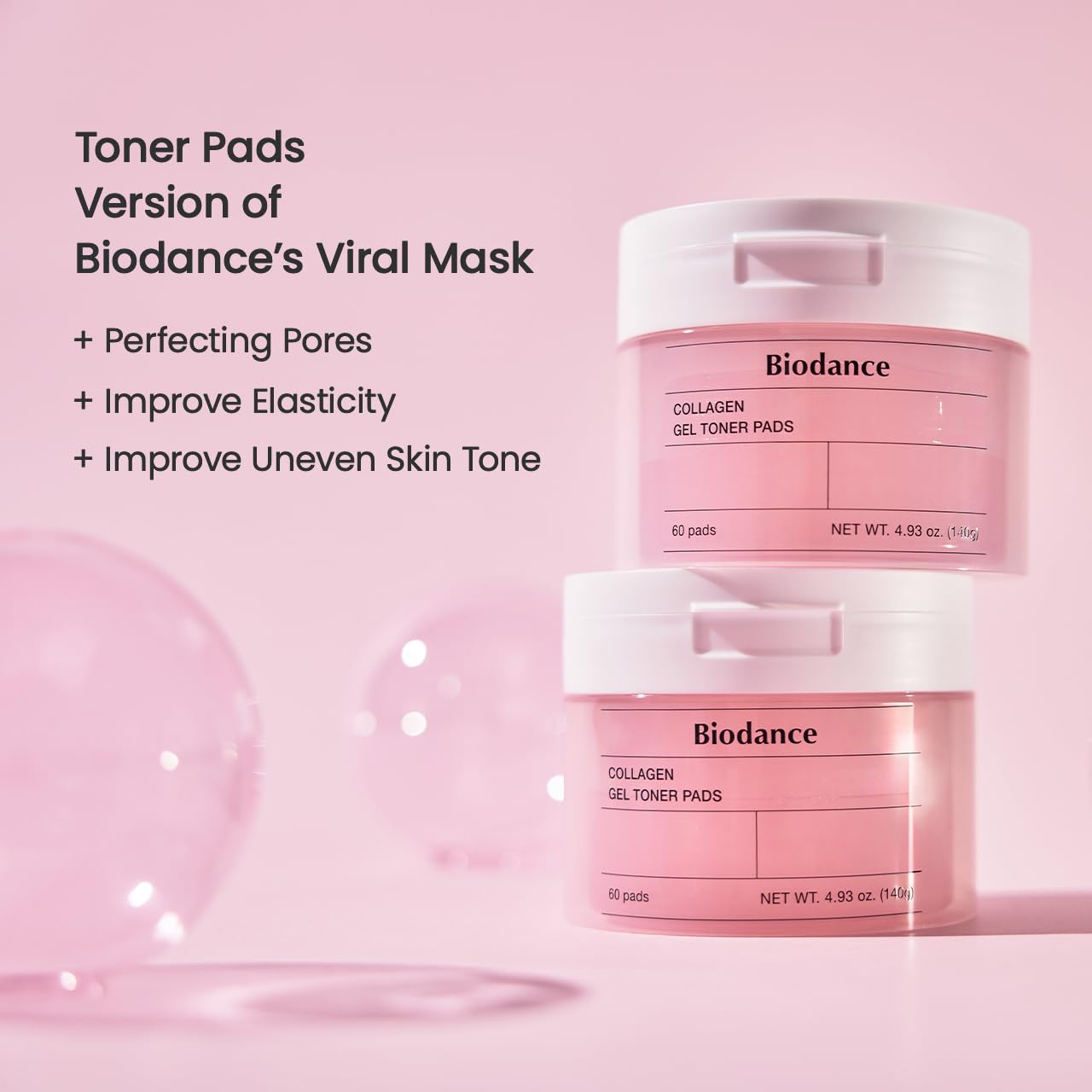 Biodance Collagen Gel Toner Pads, Pore Minimizer for Face, Improving Elasticity, Plumping Toner Pads for Sensitive Skin BIODANCE buy supplements canada