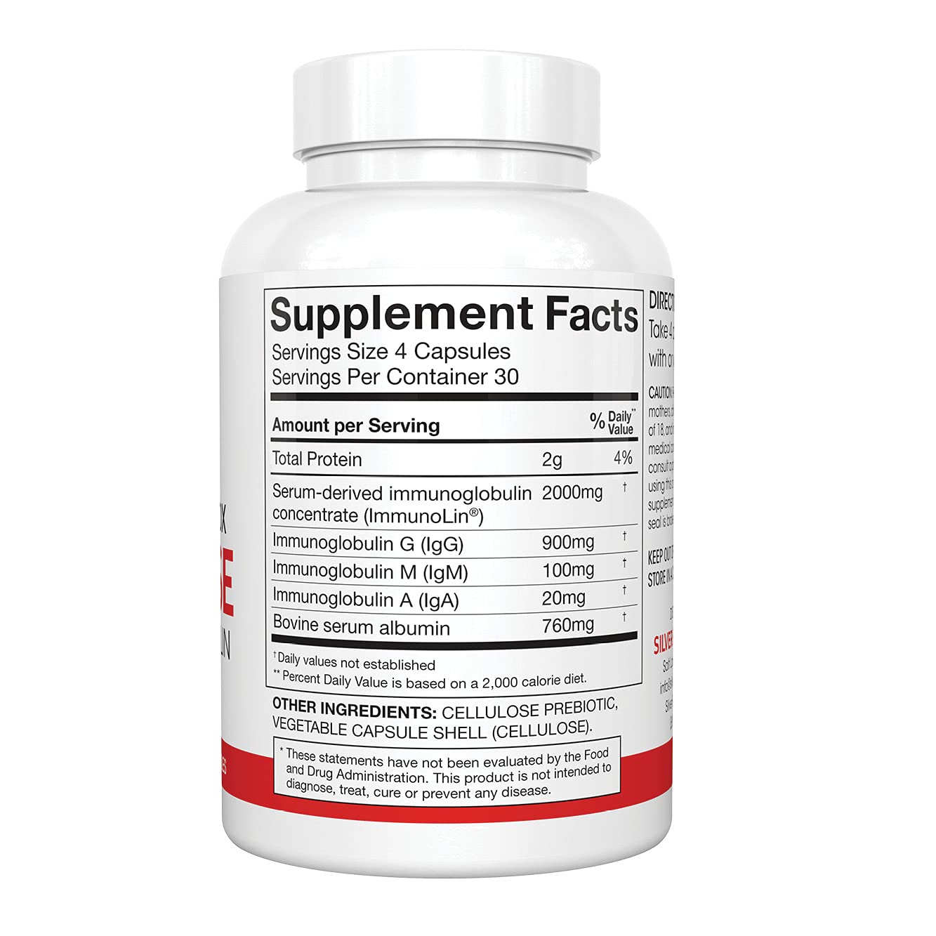 Silver Fern Cleanse - Daily Gut - 1 Bottle - 120 Capsules - 30 Day Supply - Immunoglobulin G, A & M -(IgG, IGA, IgM) - Postbiotic Silver Fern buy supplements canada