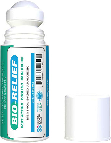 BIO-Relief Pain Roll On w 10% Menthol & Arnica | Highly Effective, Cool & Topical Pain Relief Extra Strength for Arthritis, Muscle, Joint, & Back - Easy Roll On Maximum Strength, Made in USA Scientific Solutions Global buy supplements canada