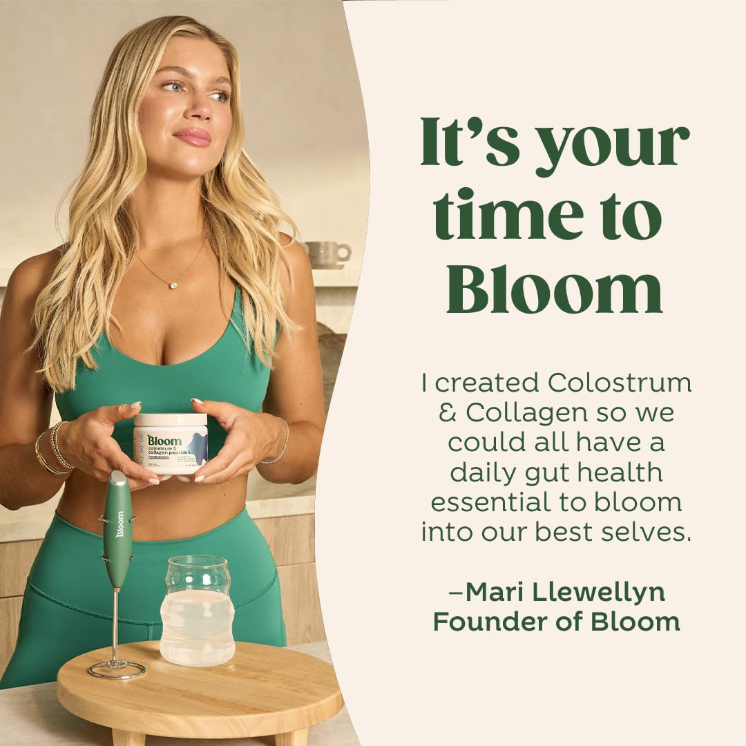 Bloom Nutrition Bovine Colostrum Powder with Vitamin B-12 for Gut Health, Immune Support, Hair Growth & Beauty Supplement | Strawberry, 25 Servings Bloom Nutrition buy supplements canada