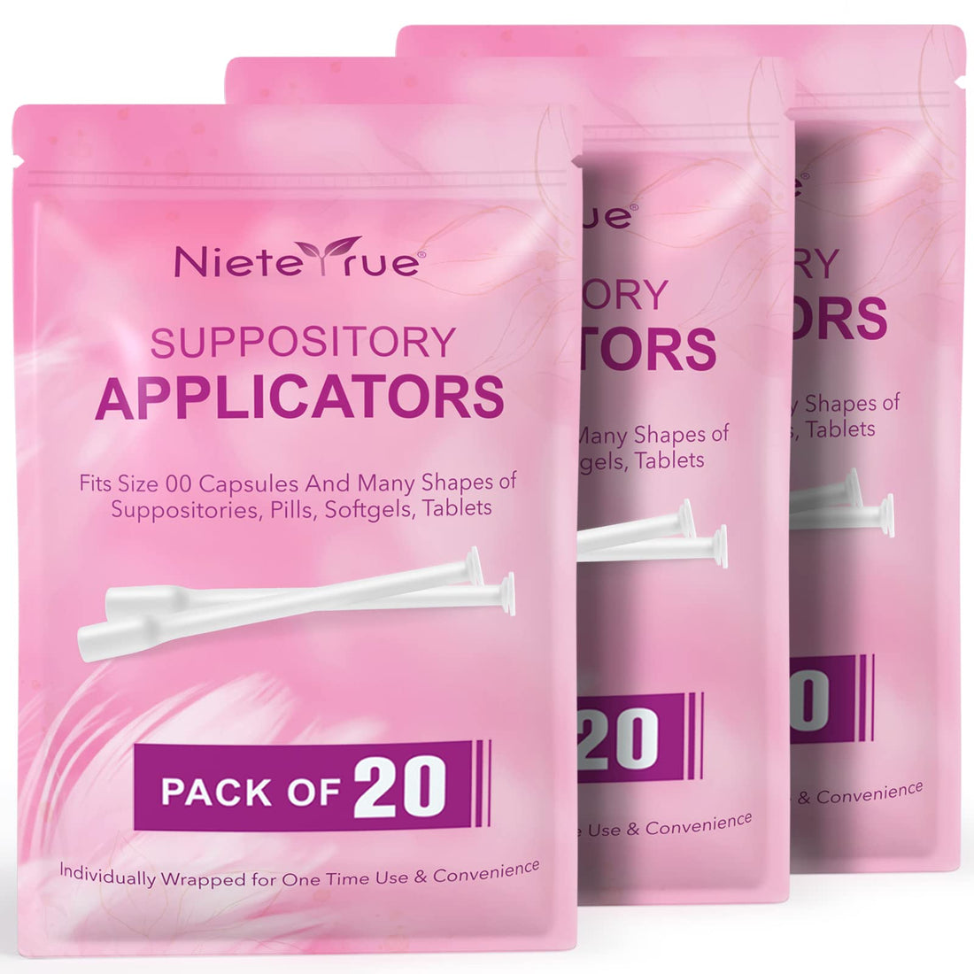 (60 Counts) Nieteyrue Suppository Applicator for Women Fit to Size 00 Cap-sules Soft Tip Auxiliary Tool Nieteyrue buy supplements canada