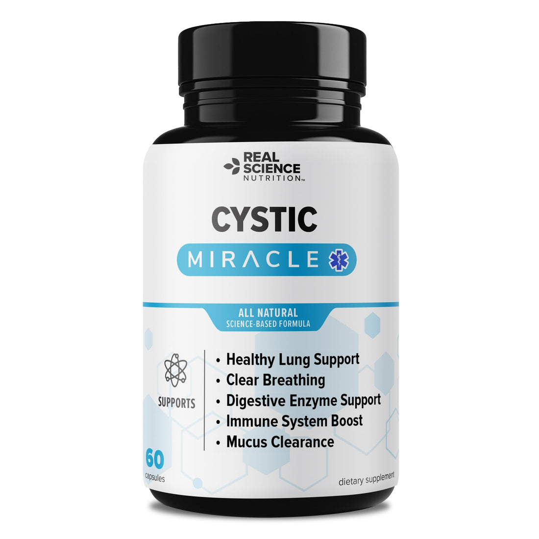 Real Science Cystic Miracle - Lung Support Supplement for Breathing Support and Mucus Clearance – with Vinitrox & GABA to Help Clear Lungs and Aid Respiratory Health, Made in USA, 60 Caps Real Science Nutrition buy supplements canada