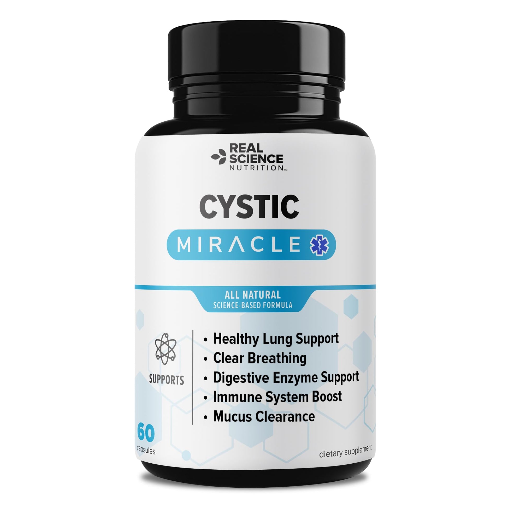 Real Science Cystic Miracle - Lung Support Supplement for Breathing Support and Mucus Clearance – with Vinitrox & GABA to Help Clear Lungs and Aid Respiratory Health, Made in USA, 60 Caps Real Science Nutrition buy supplements canada