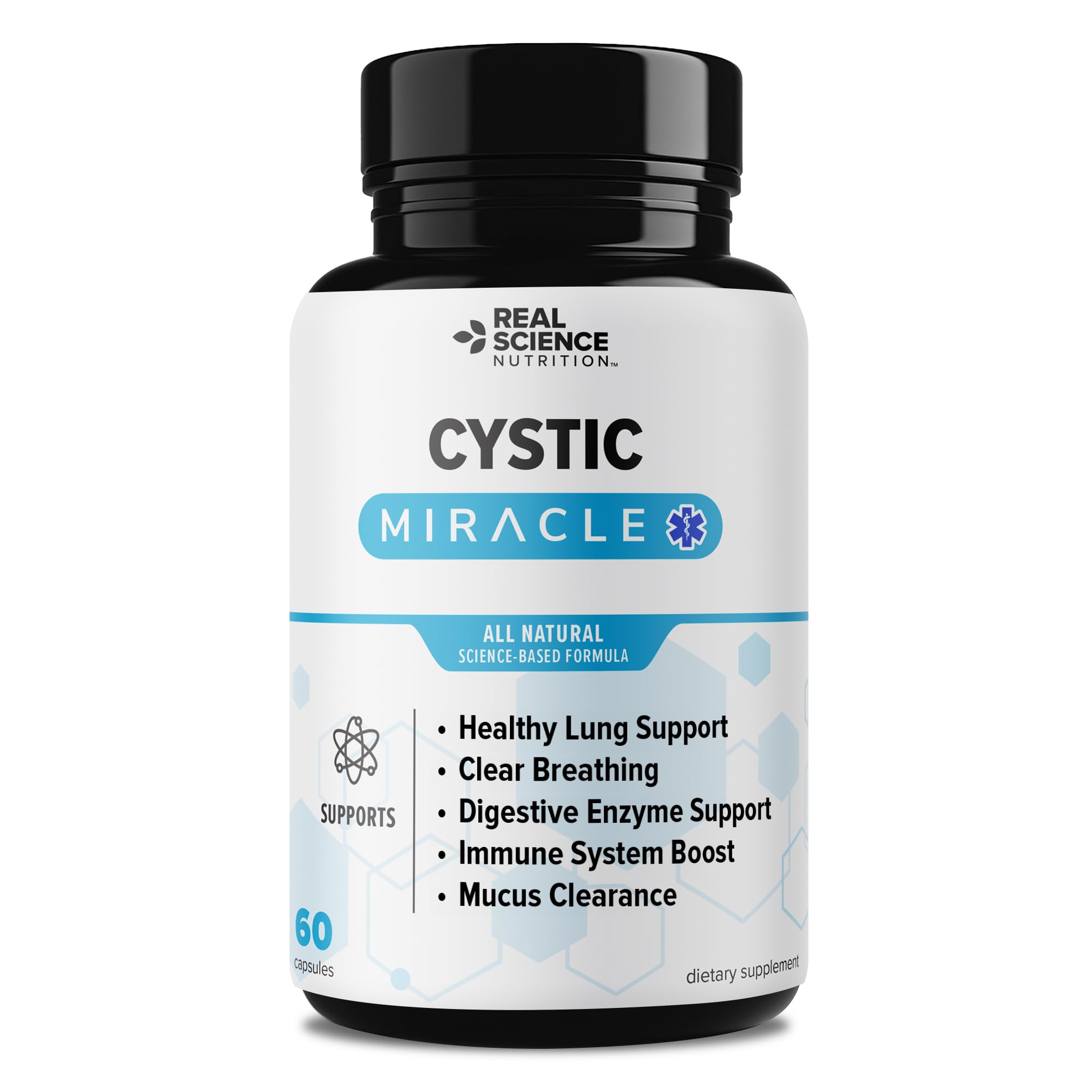 Real Science Cystic Miracle - Lung Support Supplement for Breathing Support and Mucus Clearance – with Vinitrox & GABA to Help Clear Lungs and Aid Respiratory Health, Made in USA, 60 Caps Real Science Nutrition buy supplements canada
