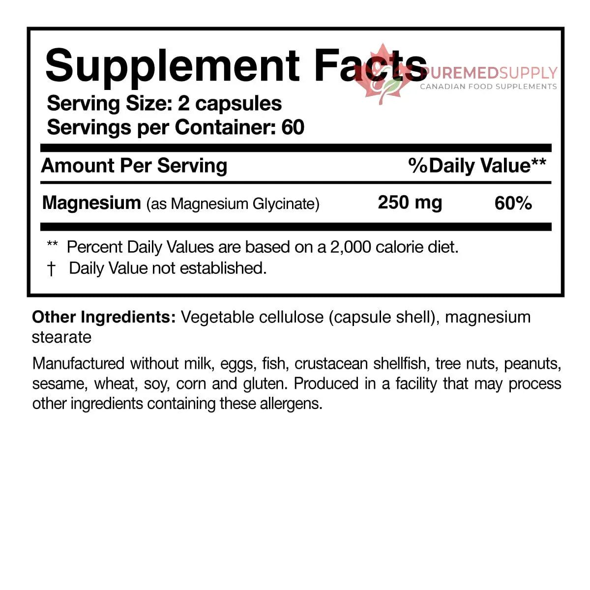 Researched Nutritionals Magnesium Glycinate Capsules - 125mg High Absorption Magnesium Glycinate Supplement to Support Healthy Bones and Energy Production - Vegan & Non-GMO (120 Capsules) Researched Nutritionals buy supplements canada