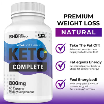 Keto Complete Diet Pills 800mg BHB Exogenous Ketones 360 Fat Burner Keto Complete buy supplements canada