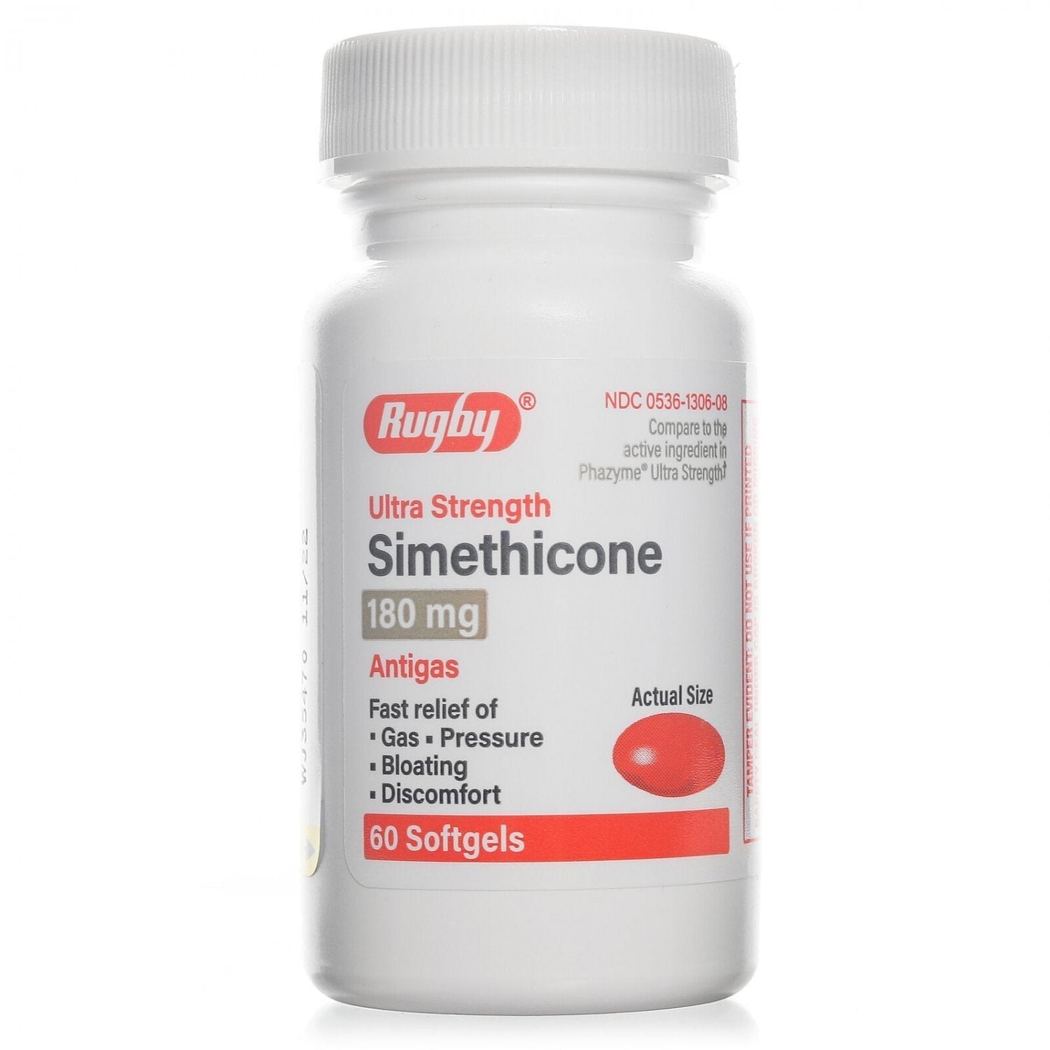 Simethicone 180 MG | Ultra Strength | 60 Count Softgels RUGBY LABORATORIES buy supplements canada