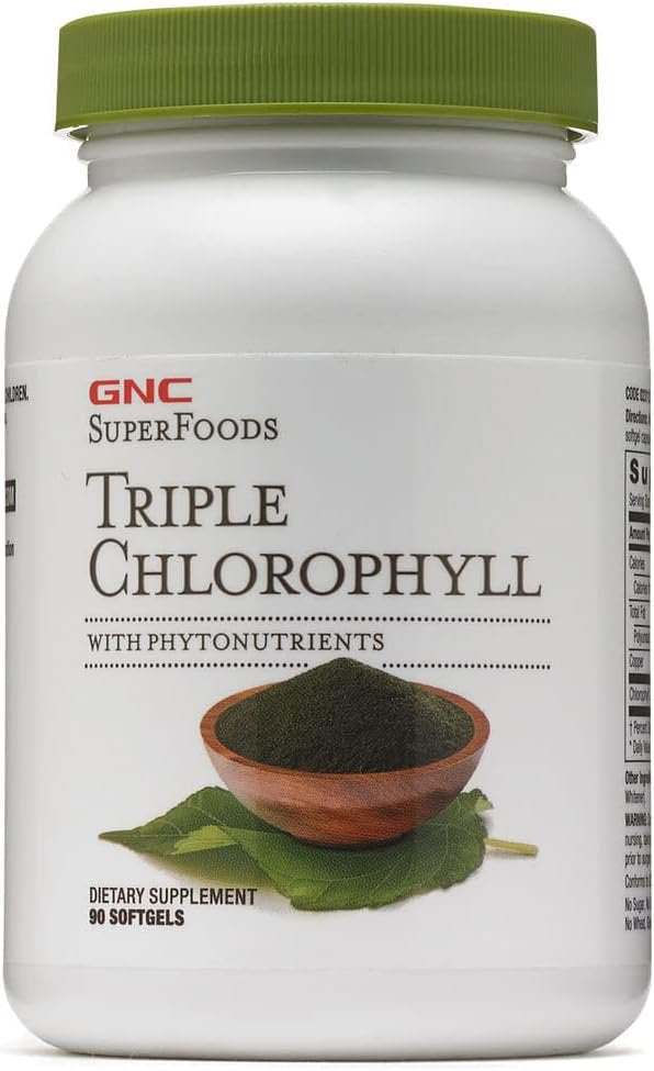 GNC Superfoods Triple Chlorophyll, 90 Softgels, Supports with Weight Loss the GNC Store buy supplements canada