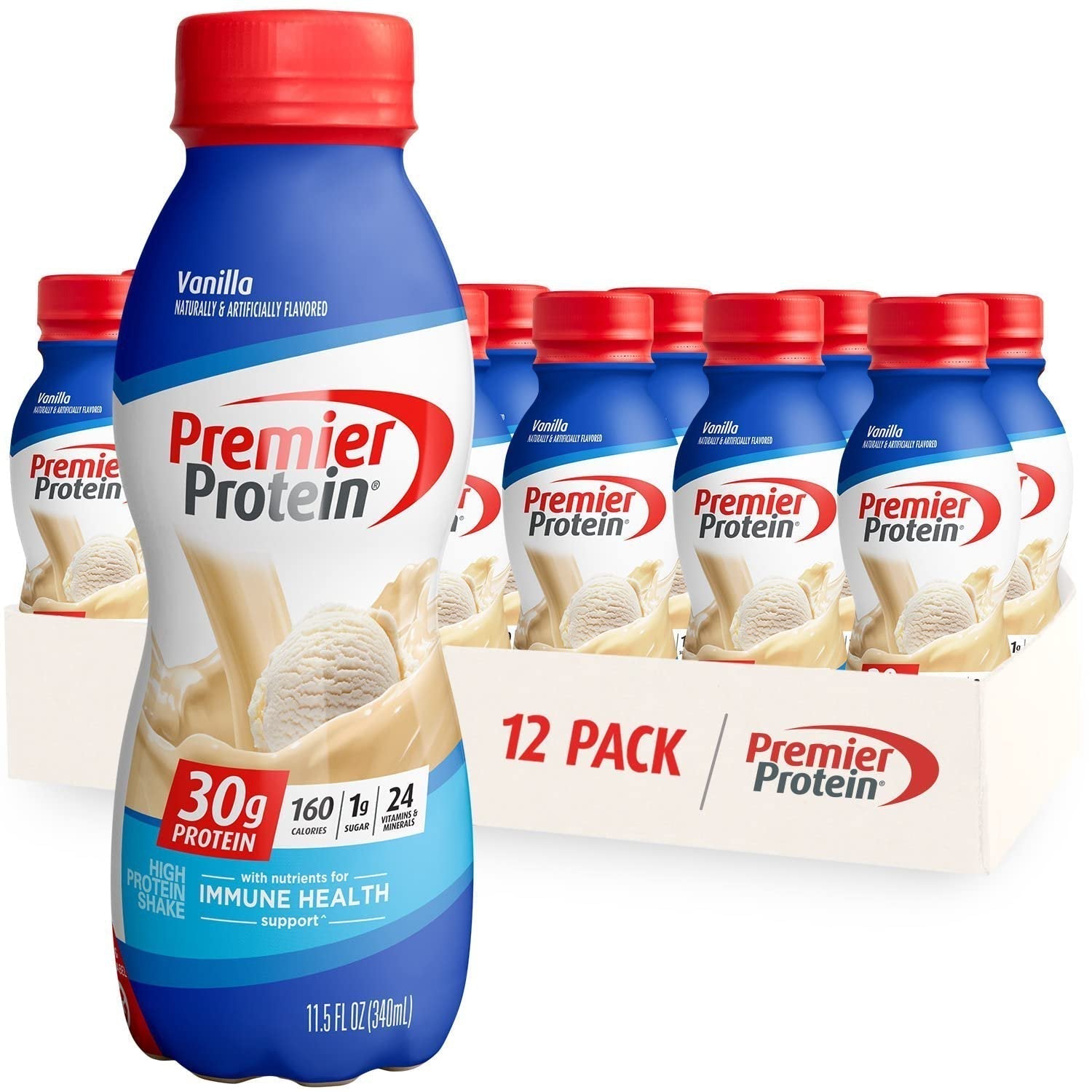 Premier Protein Shake, Vanilla, 30g Protein, 1g Sugar, 24 Vitamins & Minerals Premier Protein Store buy supplements canada