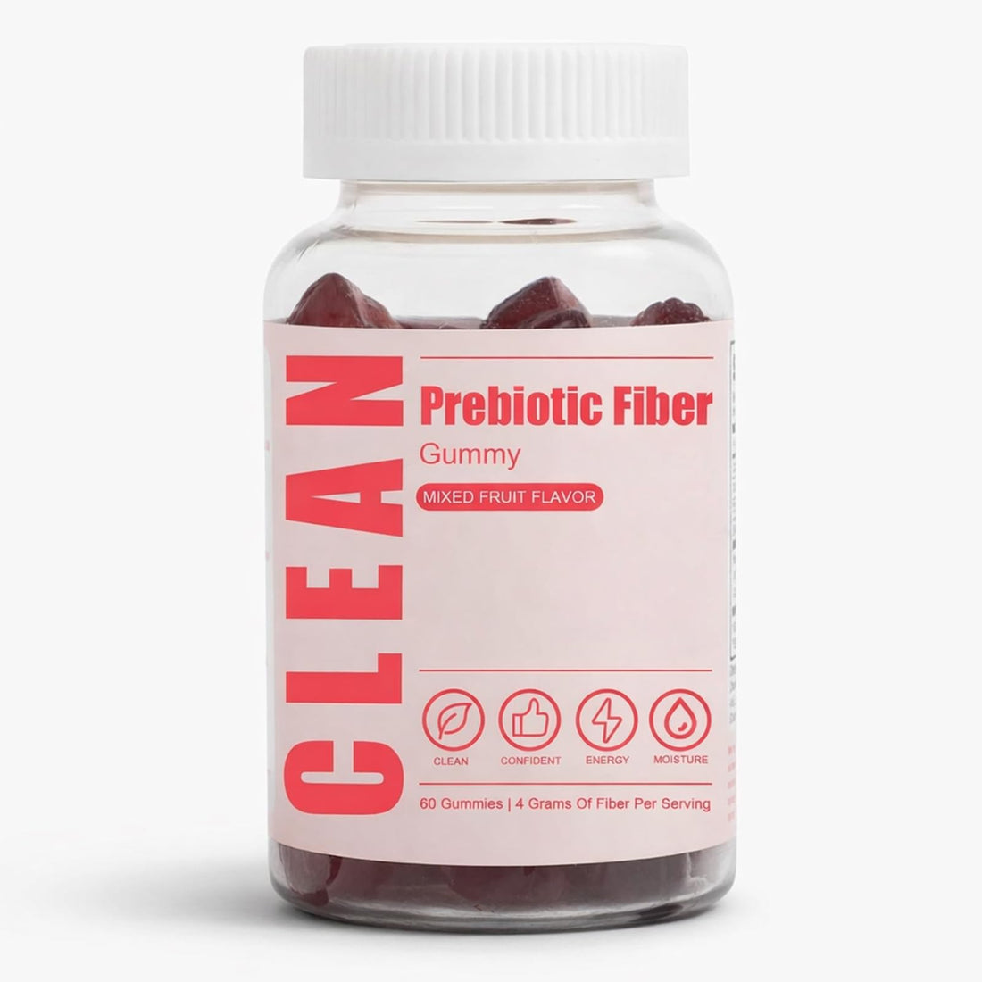 6525080 Clean Prebiotic Fiber Gummy, Clean Fiber Gummies for Men, Men Prebiotic Supplement for Digestive Gut Health, Non-GMO, 60 Gummies - OzHealthStandard