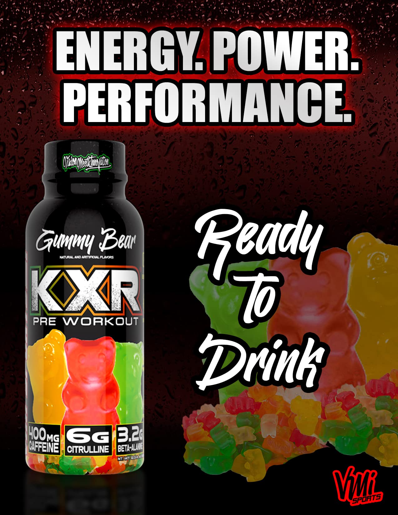 VMI Sports KXR High Stimulant Pre-Workout Energy Ready to Drink 400mg Caffeine VMI Sports buy supplements canada