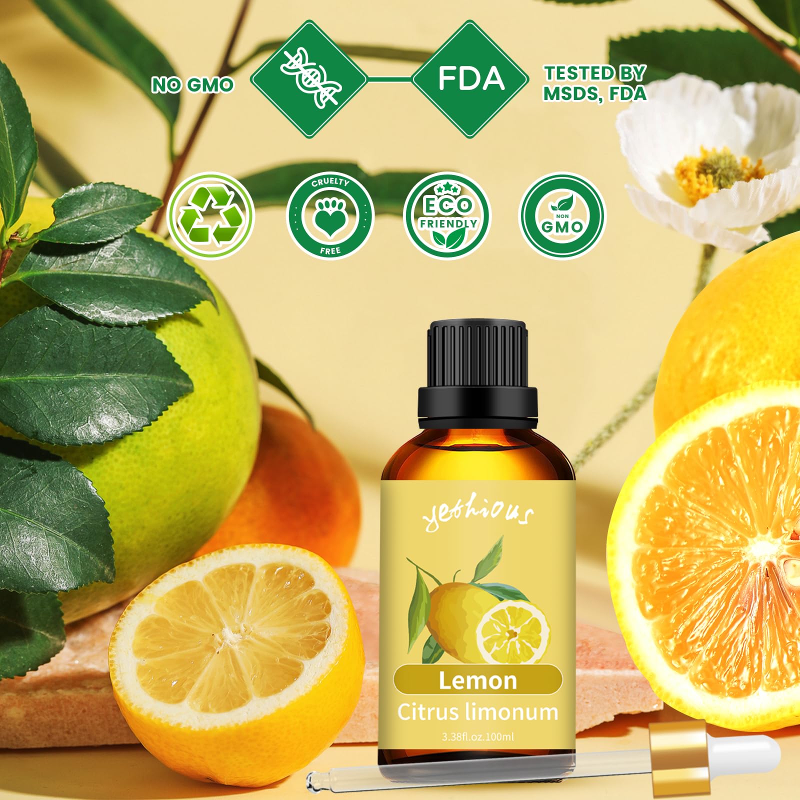 yethious Lemon Essential Oil Lemon Essential Oill for Diffuser, Perfume, Body, Skin, Hair, Candle Soap yethious buy supplements canada