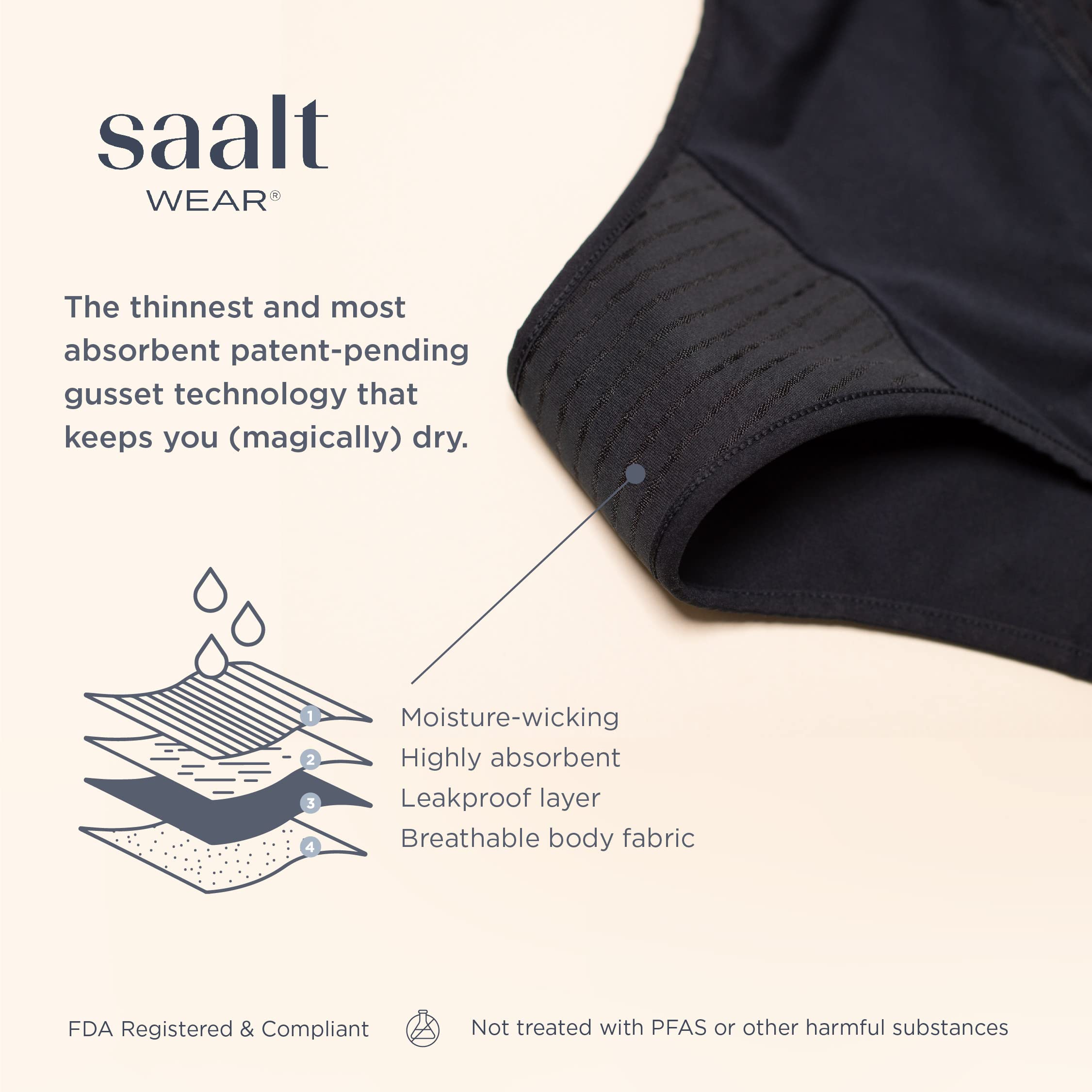 saalt Reusable Period Underwear - Comfortable, Thin, and Keeps You Dry from All Leaks saalt buy supplements canada