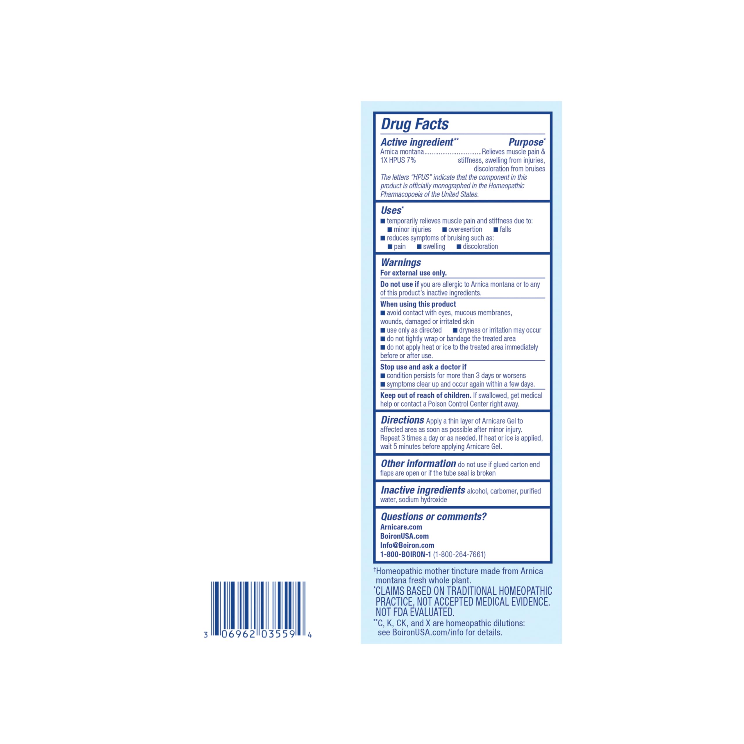 Boiron Arnicare Gel - Non-Greasy and Fragrance-Free - 2.6 oz Boiron buy supplements canada