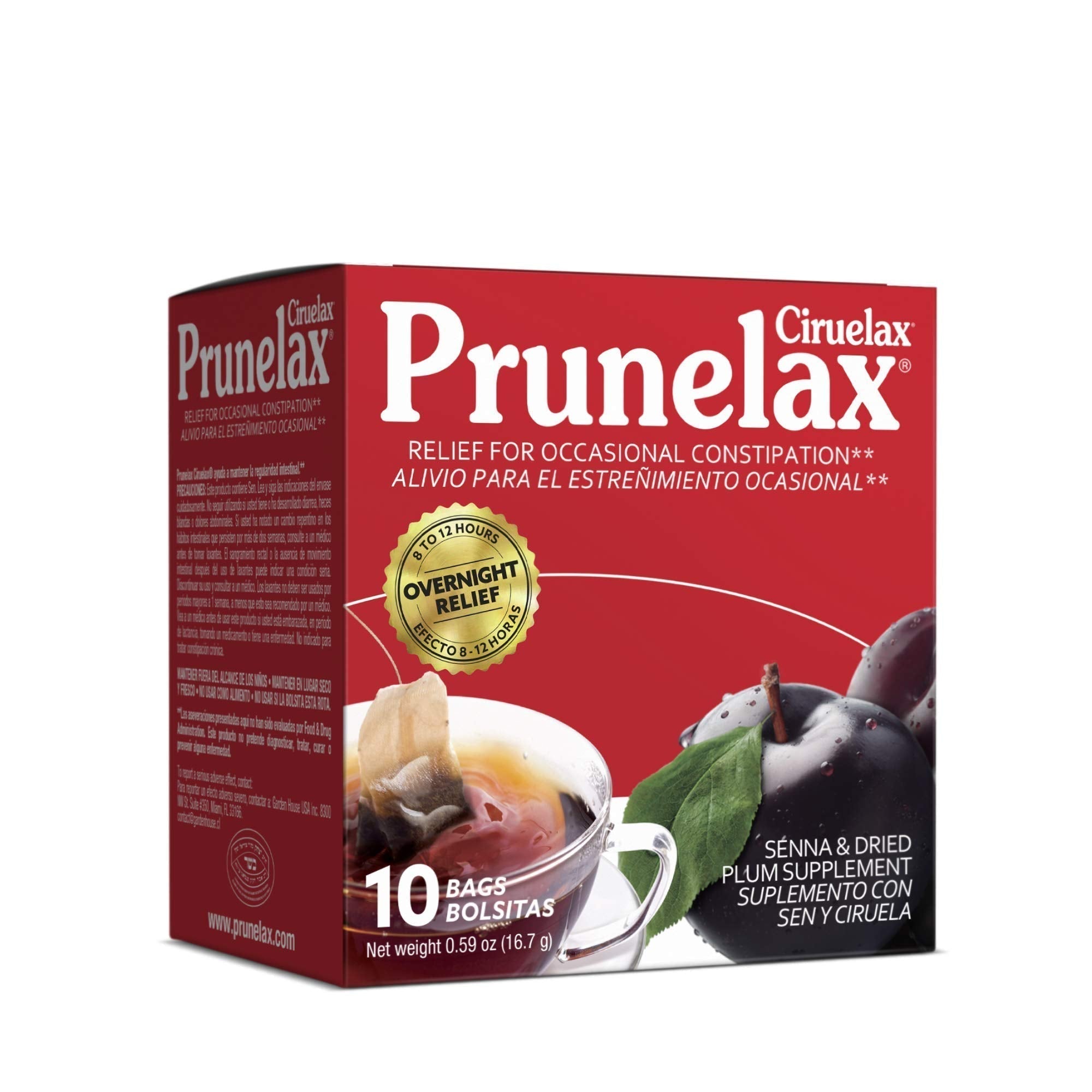 Prunelax Ciruelax Natural Laxative Regular for Occasional Constipation,Tea Bags, Prunes Prunelax buy supplements canada