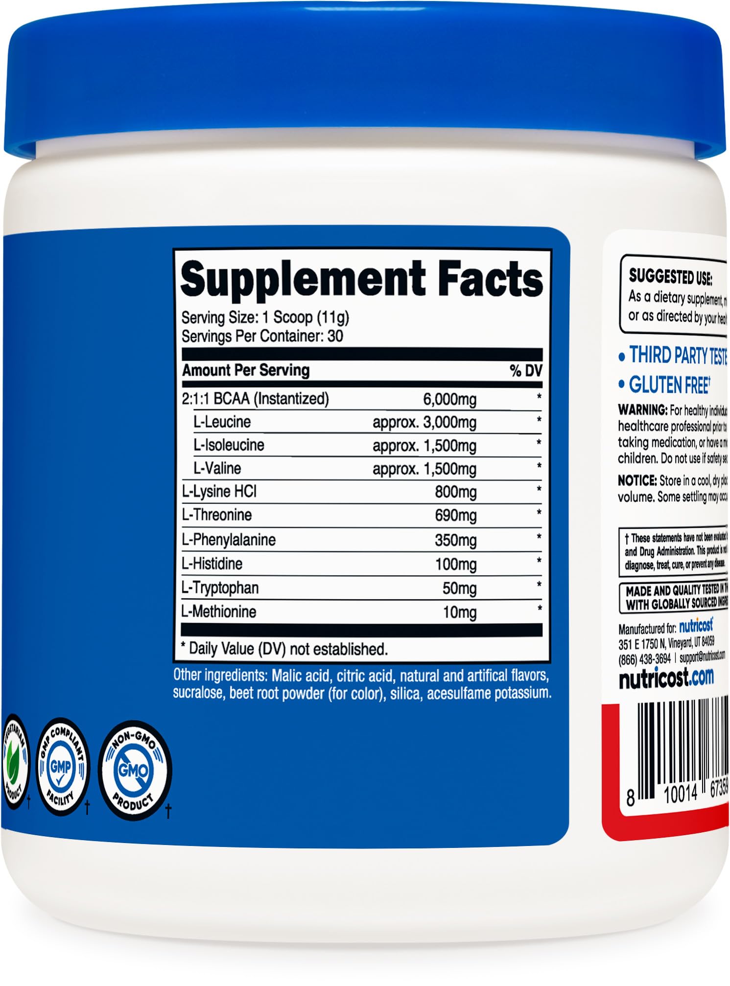Nutricost EAA Powder 30 Servings (Fruit Punch) - Essential Amino Acids - Non-GMO, Gluten Free, Vegetarian Friendly Nutricost buy supplements canada