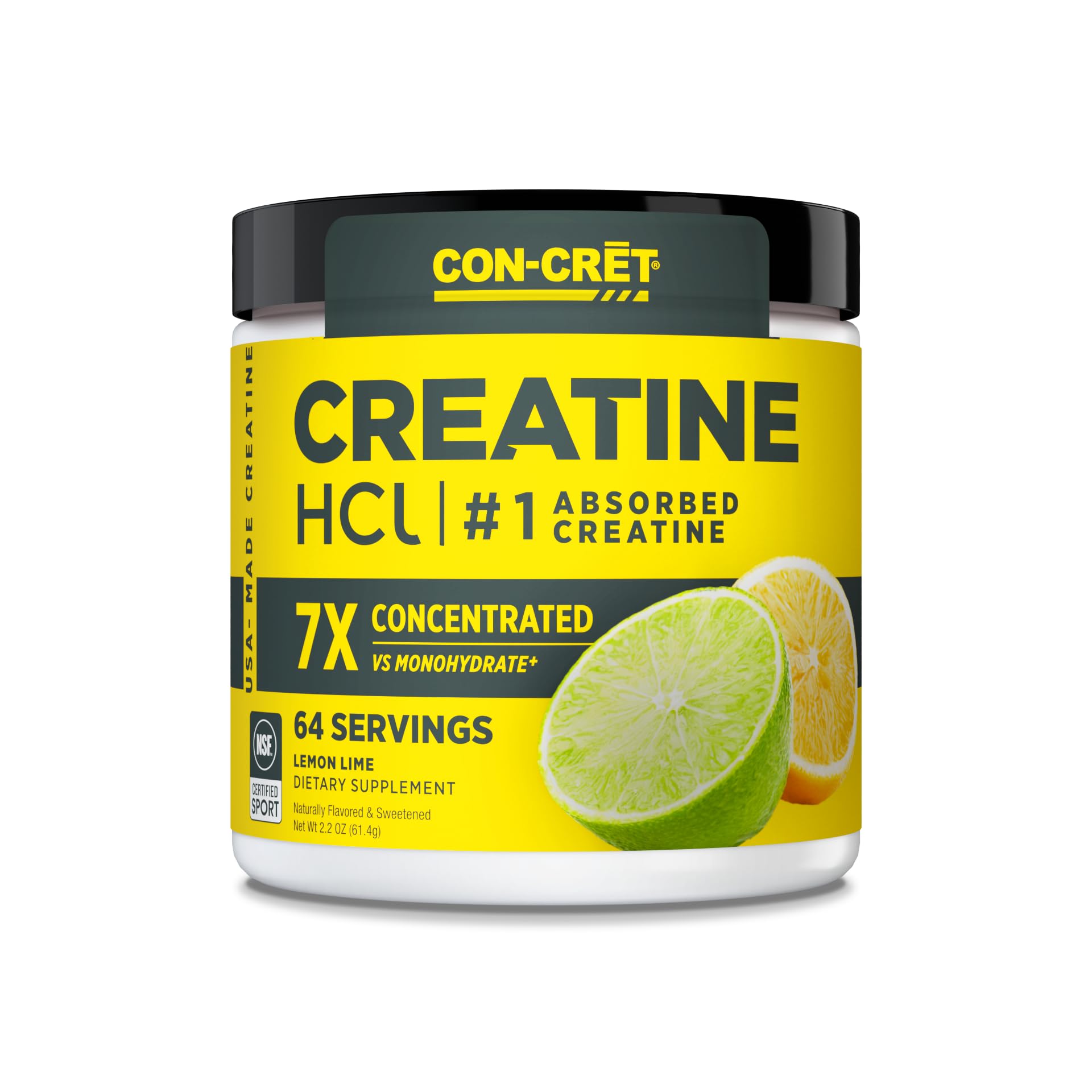 CON-CRET Creatine HCl Powder | Muscle, Cognitive, Cellular Energy Support | No Bloating or Cramps | USA Made & NSF Certified CON-CRET buy supplements canada
