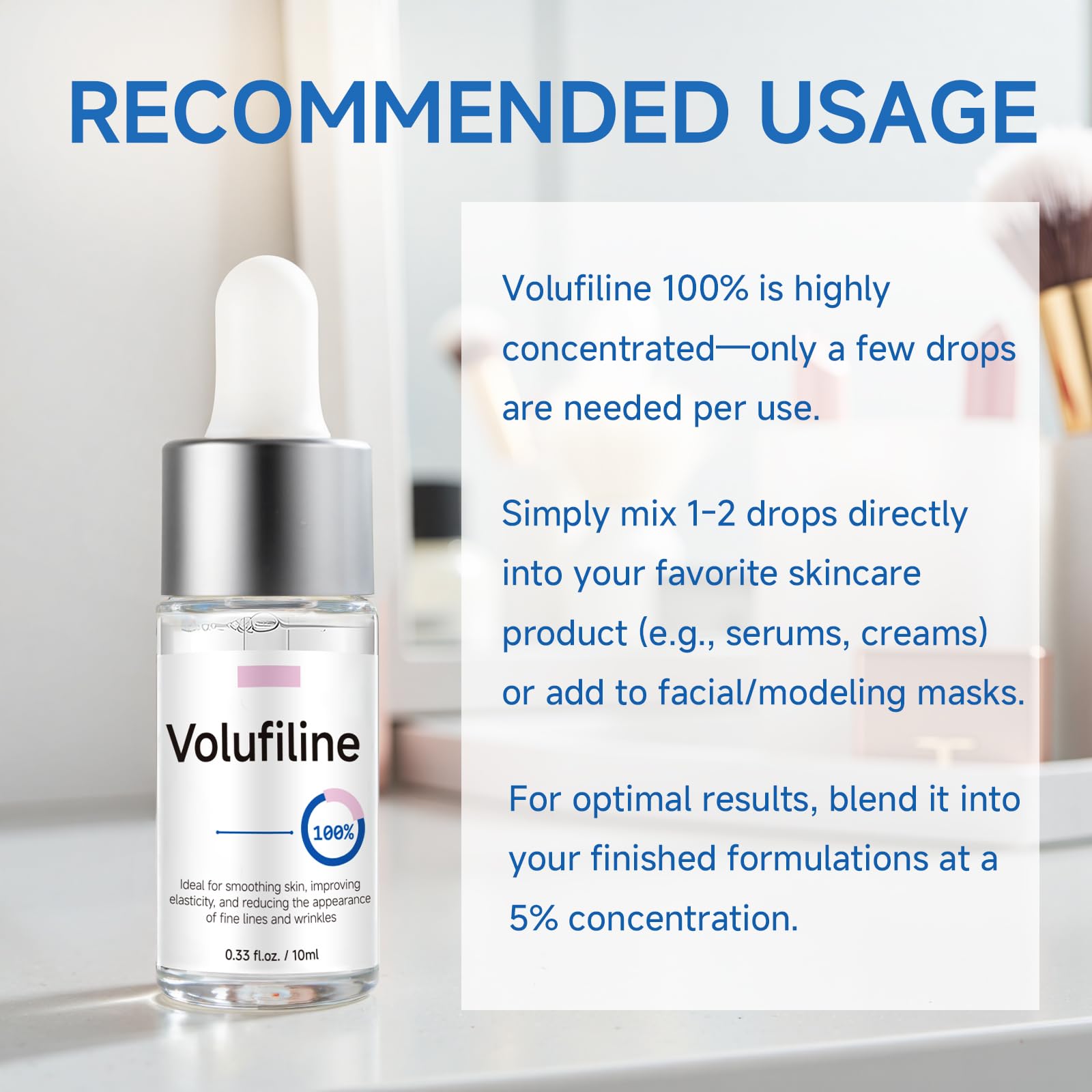 Volufiline Serum, Volufiline Under Eye Serum, Cosmetic Grade Ampoule for Skin Elasticity Improvement, Face & Body Fine Lines, Hydrating Texture, 10ml*2 GUDE GUDE buy supplements canada