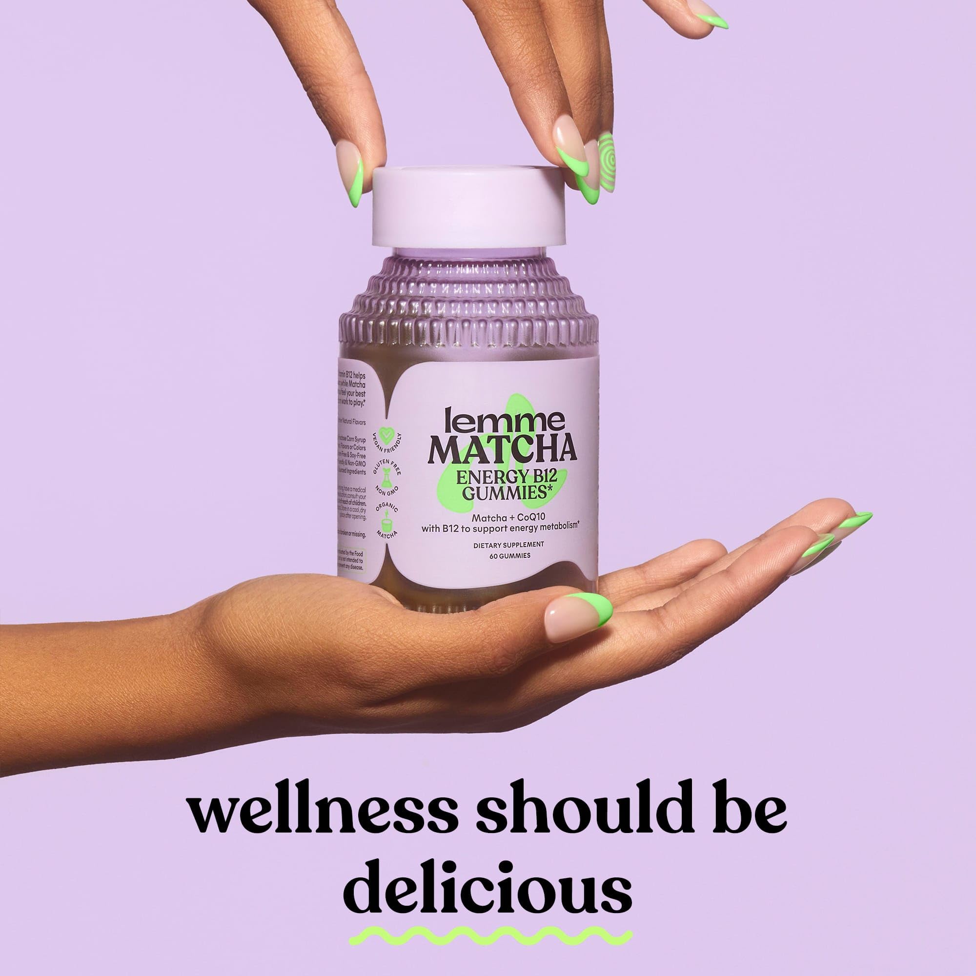 Lemme Matcha Superfood Energy Gummies with Organic Matcha Green Tea, Vitamin B12 Lemme buy supplements canada
