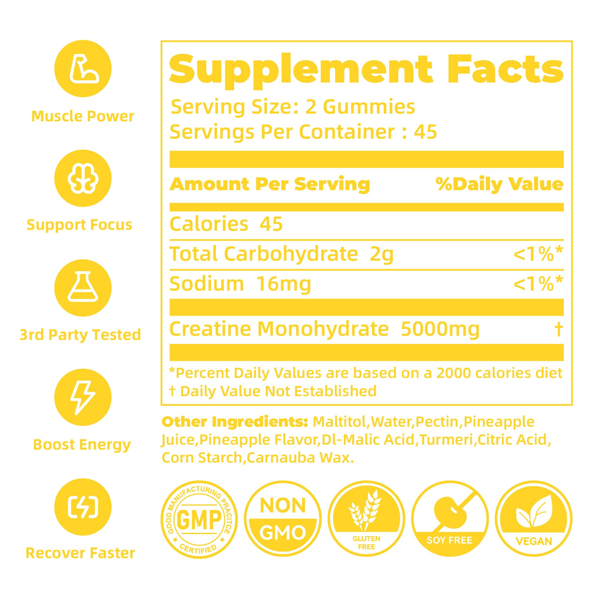 novomins Creatine Monohydrate Gummies for Men & Women, Chewables Creatine Monohydrate for Muscle Strength, Muscle Builder, Energy Boost, Pre-Workout Supplement novomins buy supplements canada