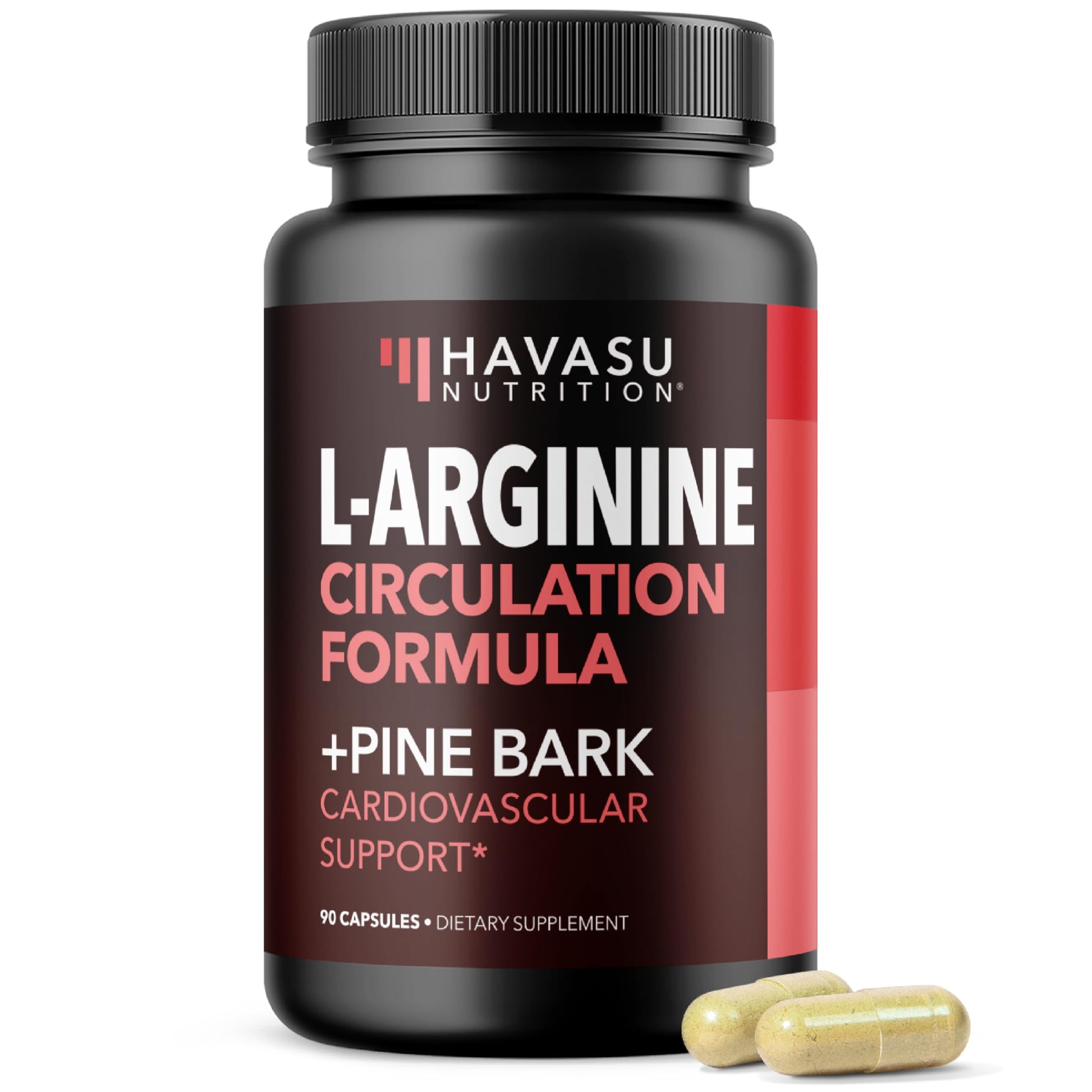 L-Arginine 1800mg and Pine Bark Extract 100mg - Nitric Oxide Supplement for Men - Performance Supplement for Men's Health - 90 Count - Endurance, Recovery Support HAVASU NUTRITION buy supplements canada