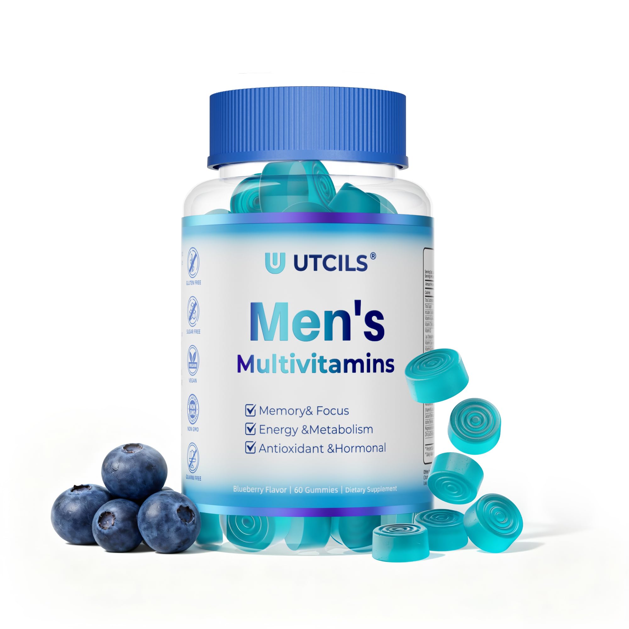 Mens Multivitamin Gummies for Men Daily - Zero Sugar Adult Gummy Vitamins with Saw Palmetto, Omega 3 DHA EPA, Probiotics 5B CFU, CoQ10, Turmeric Ginger for Prostate, Heart, Brain & Energy Support Utcils buy supplements canada