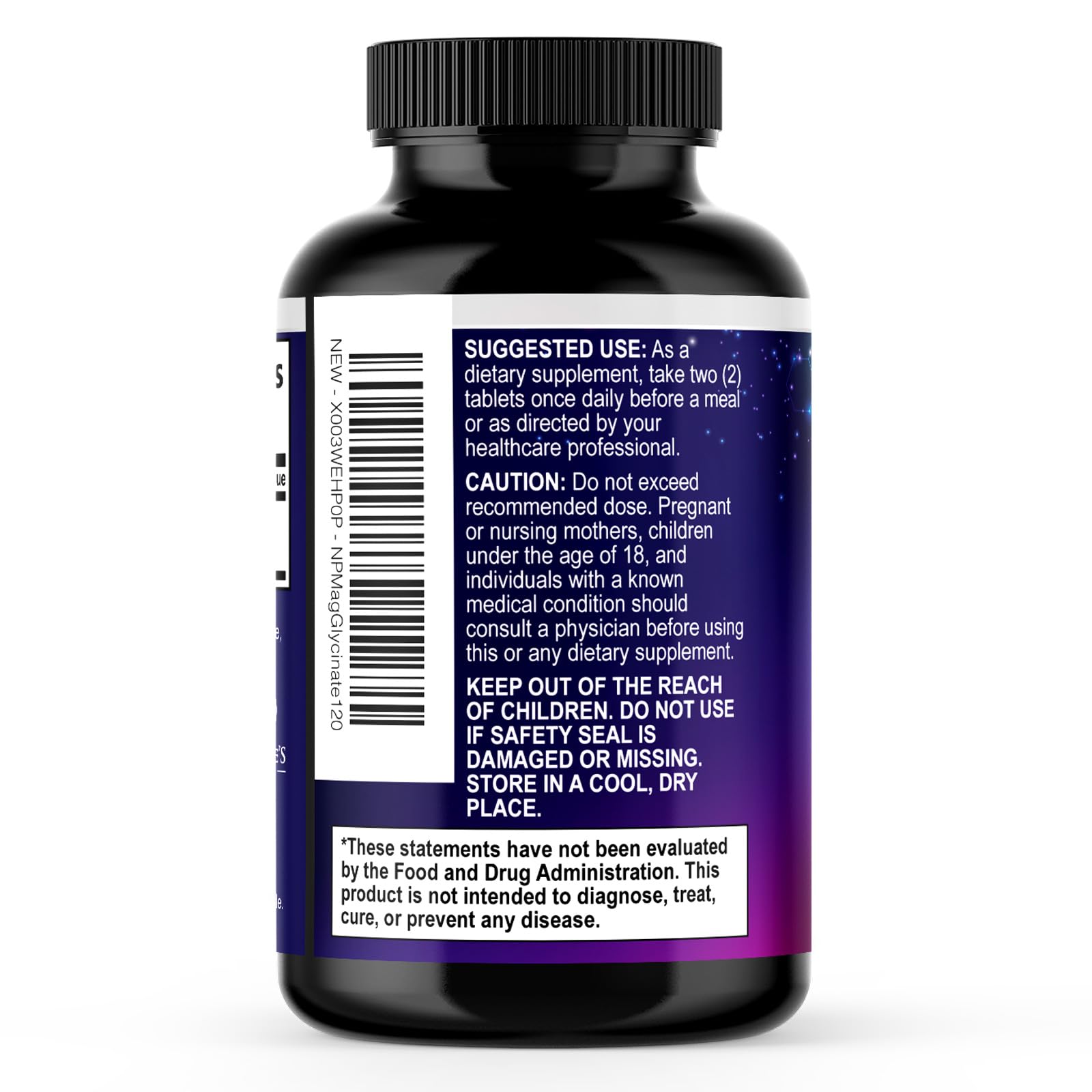 Magnesium Glycinate Supplement 250mg - 100% Chelated & Purified - to Support Sleep, Heart Health, Muscles, & Bone Strength - Best Absorption Magnesium Glycinate Capsules, Bottled in USA - 120 Tablets Nature's Peak buy supplements canada
