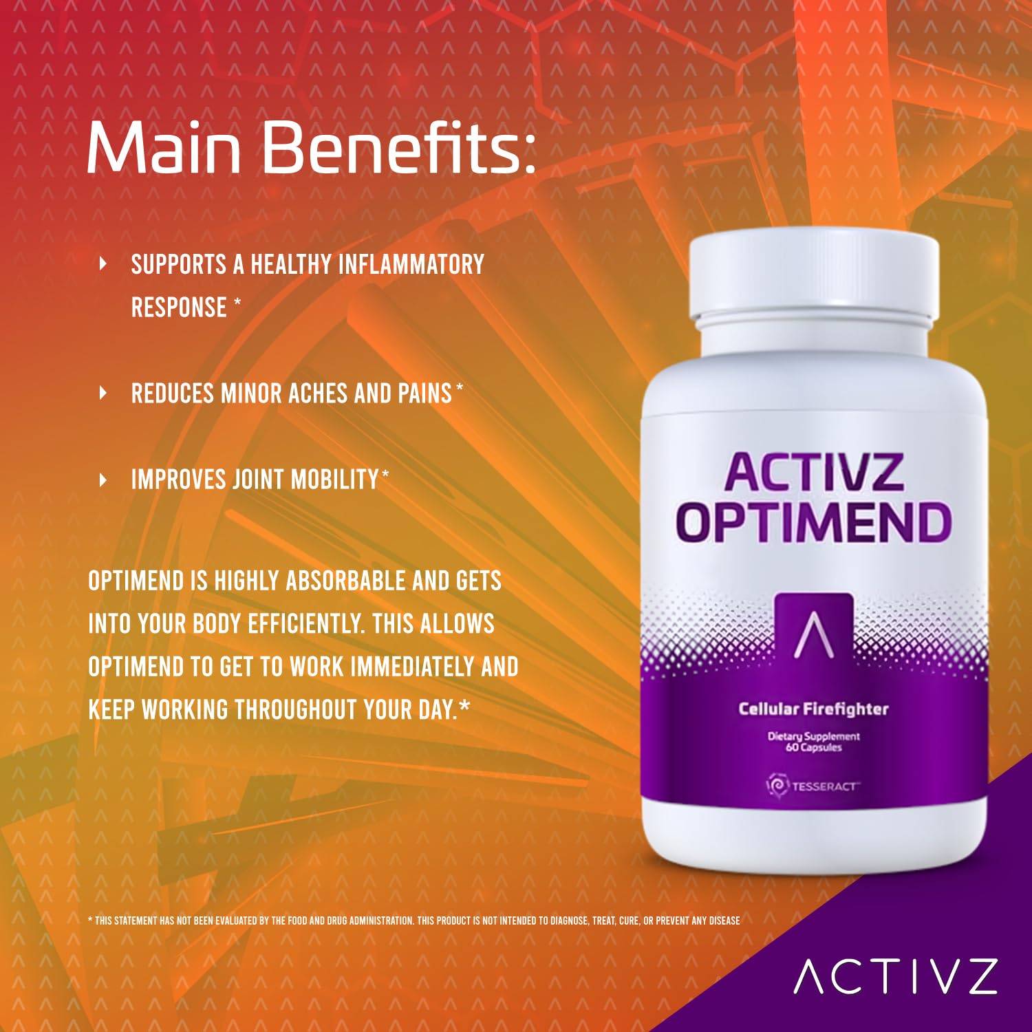 ACTIVZ Optimend - Advanced Joint Mobility and Comfort Support with Enhanced Bioavailability Using CyLoc Dextrin and DexKey Technology - 60 Capsules ACTIVZ buy supplements canada